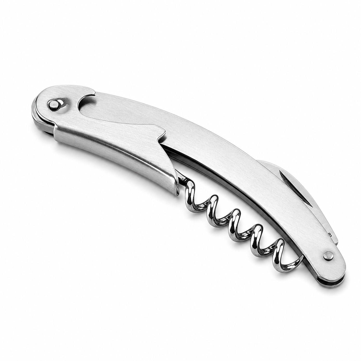 Stainless Waiters Corkscrew Opener — view 2