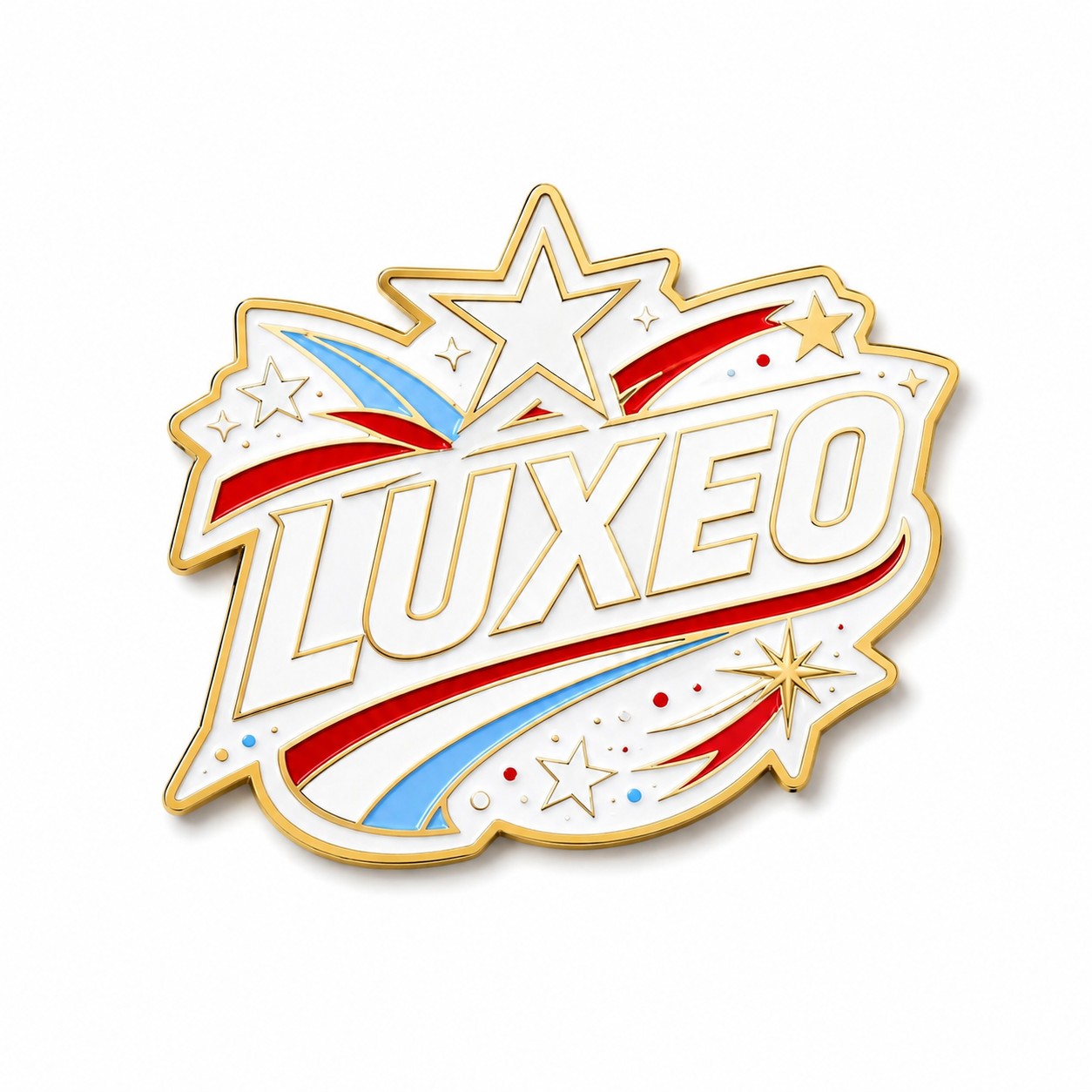 One Inch Hard Enamel Badge — Clear White