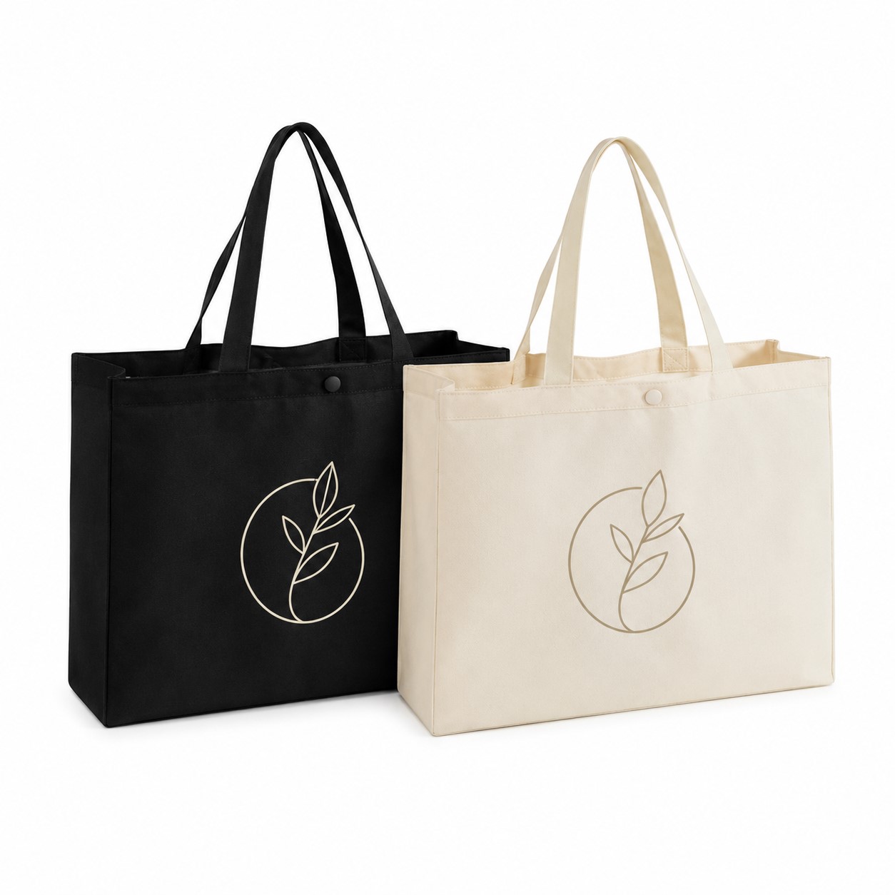 Large Oxford Snap Closure Tote