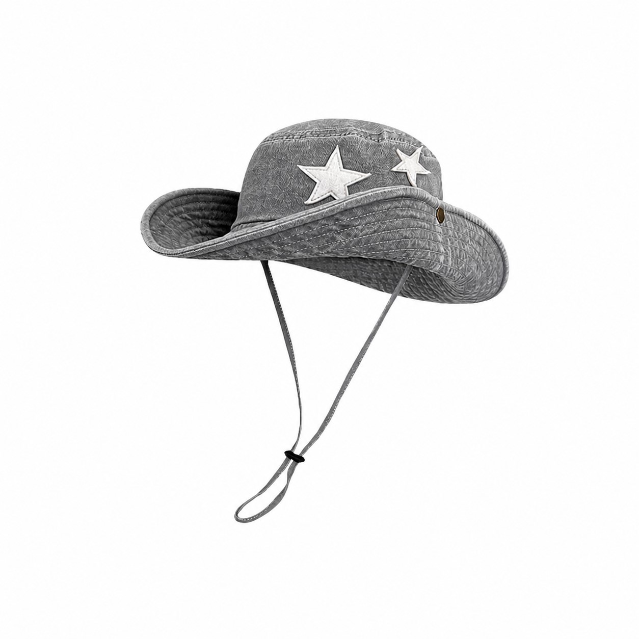 Cotton Star Western Sun Hat — Gray