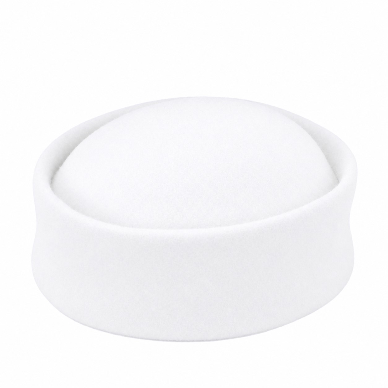 Polyester Flight Attendant Hat — White
