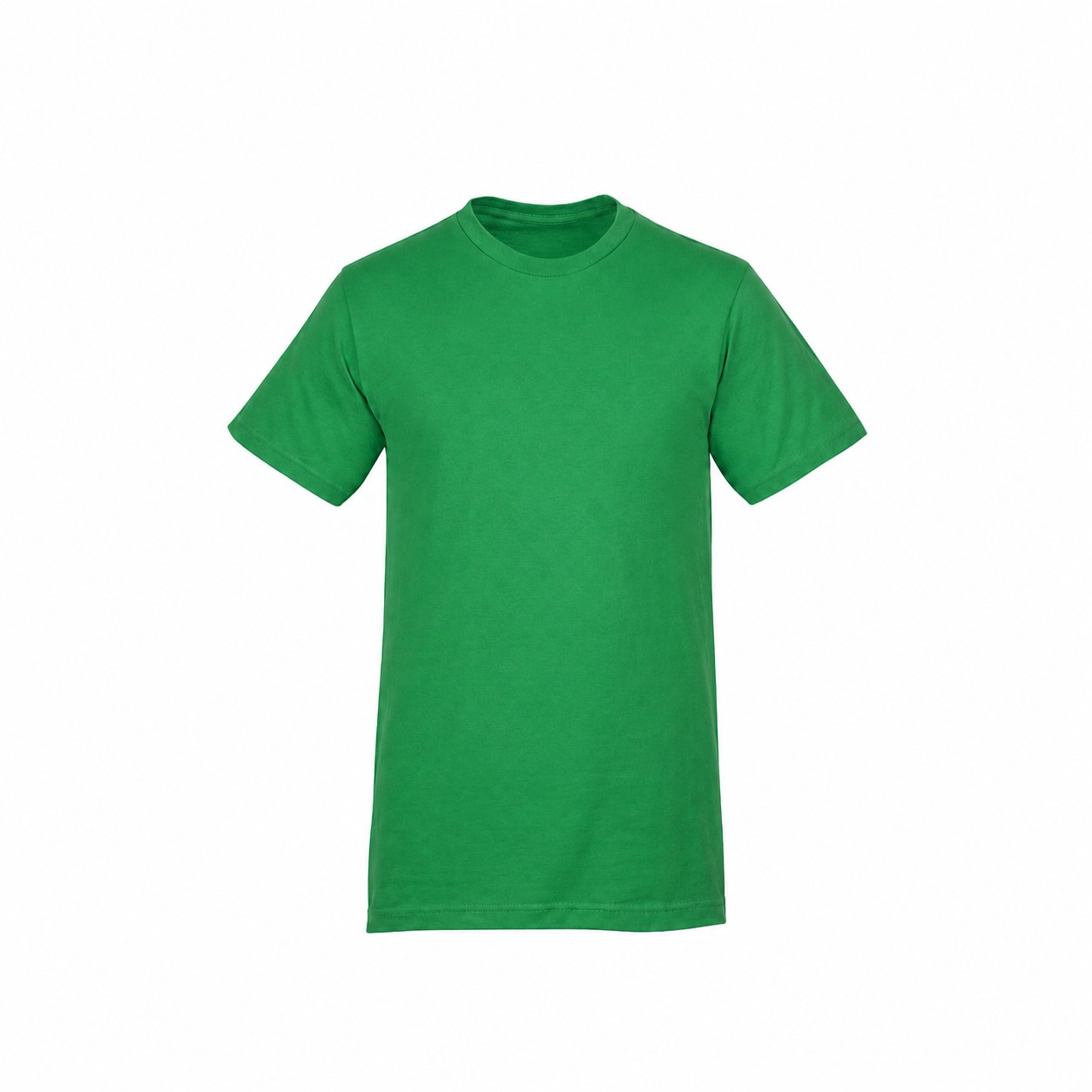 Fine Jersey Cotton Crewneck T Shirt — Green