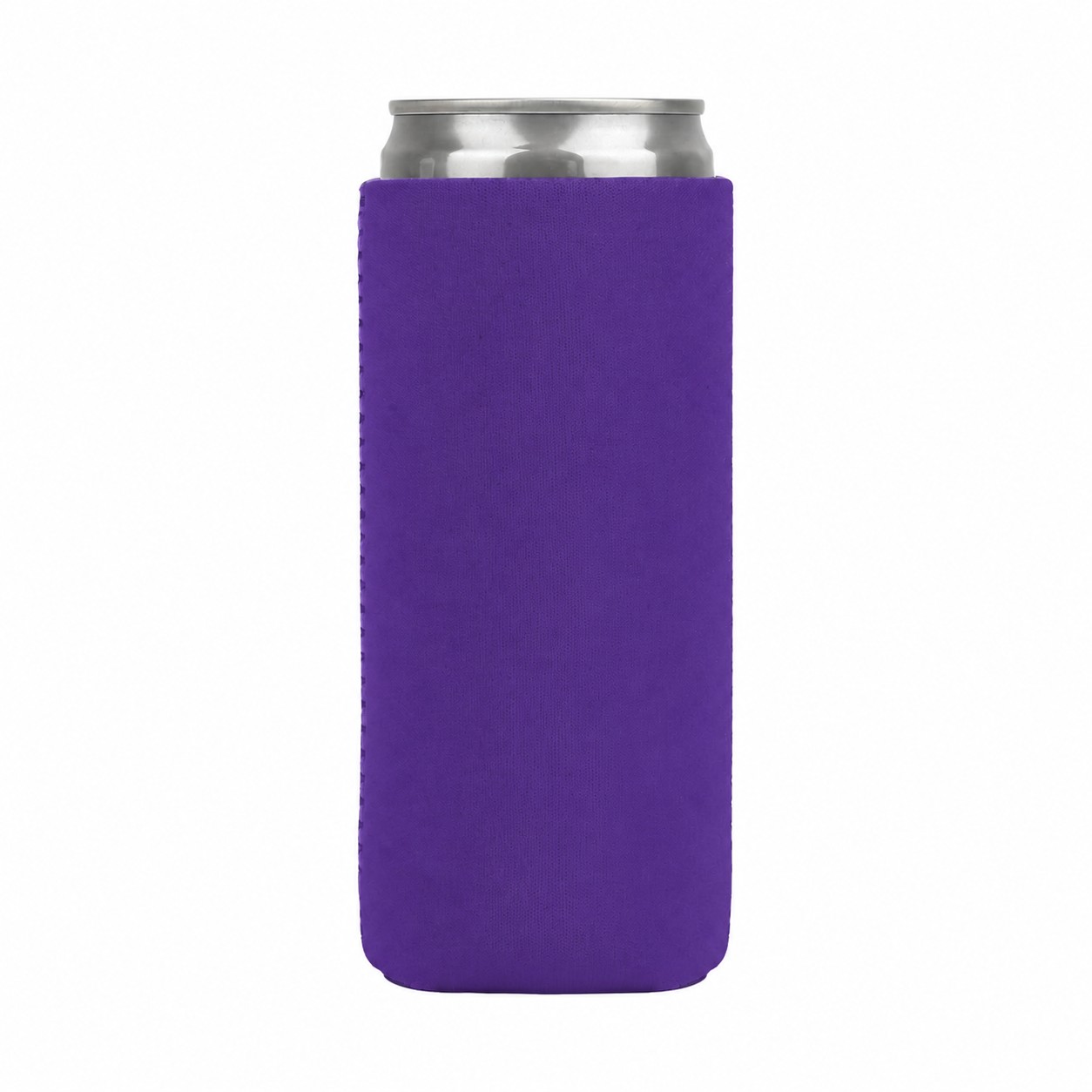 Slim Neoprene Can Cooler — Purple