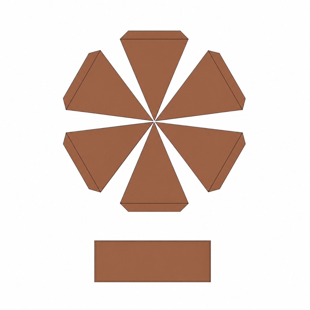 Portable Beech Pole Sun Umbrella — Copper Brown