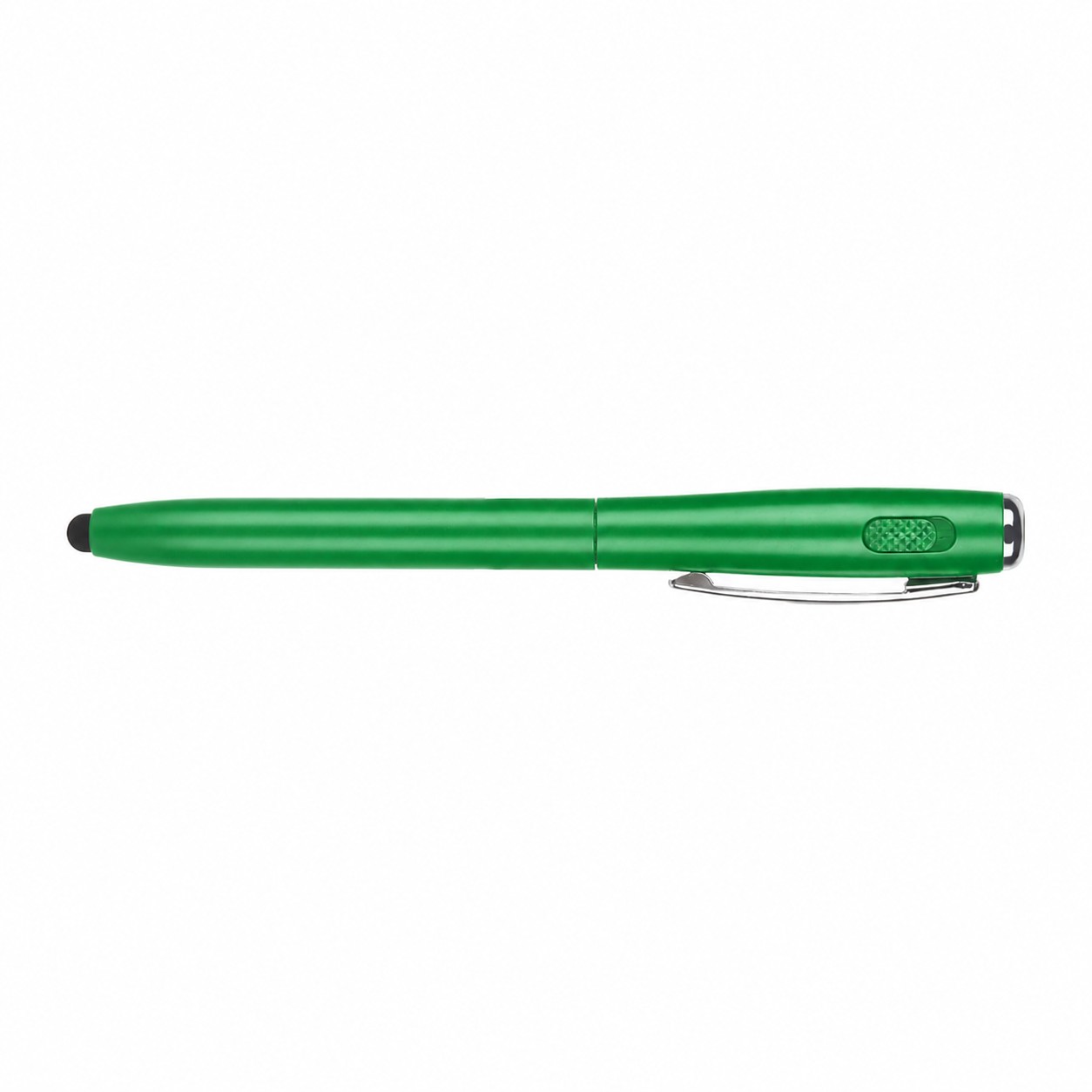 LED Stylus Flashlight Ballpoint Pen — Green