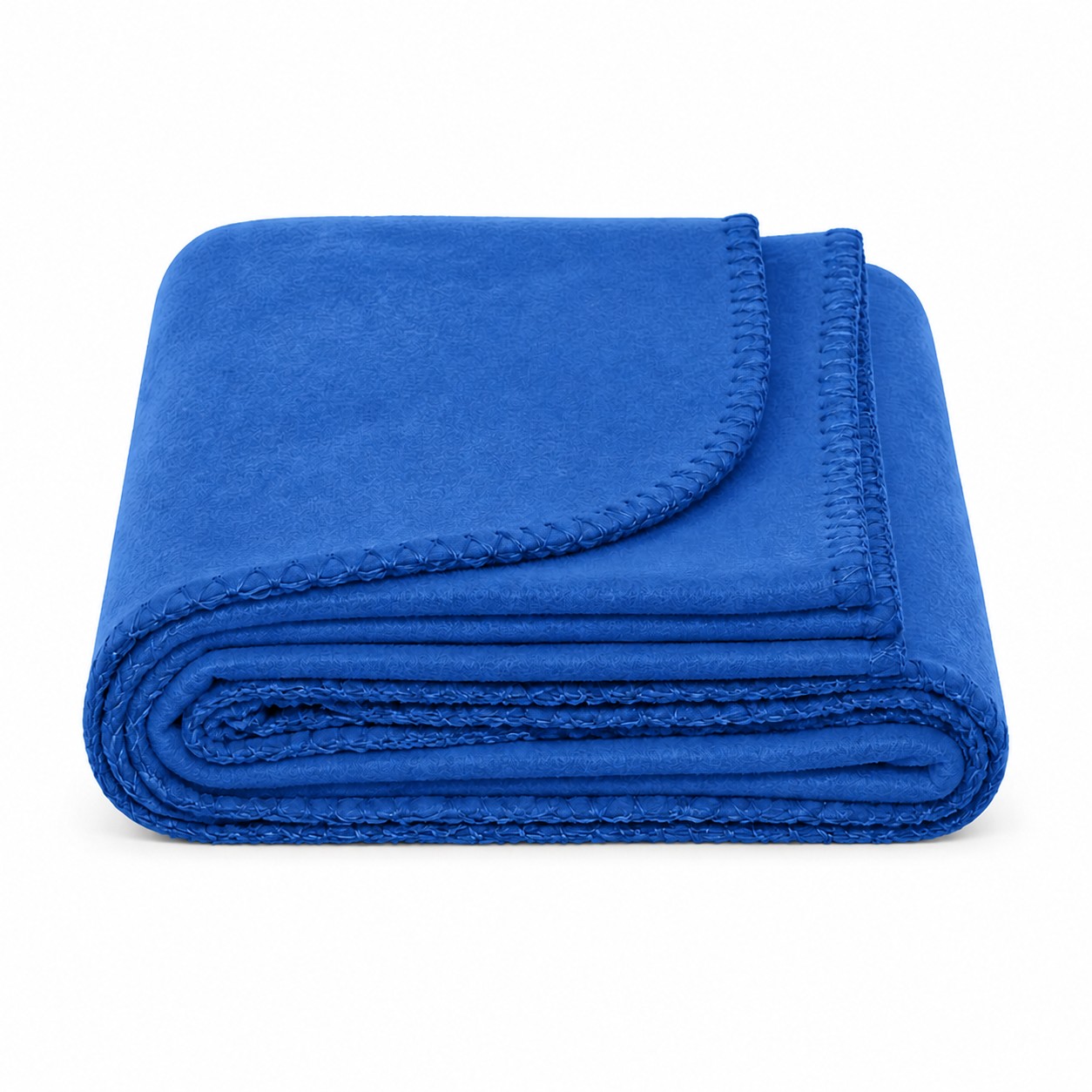 180 GSM Brushed Fleece Throw Blanket — Blue