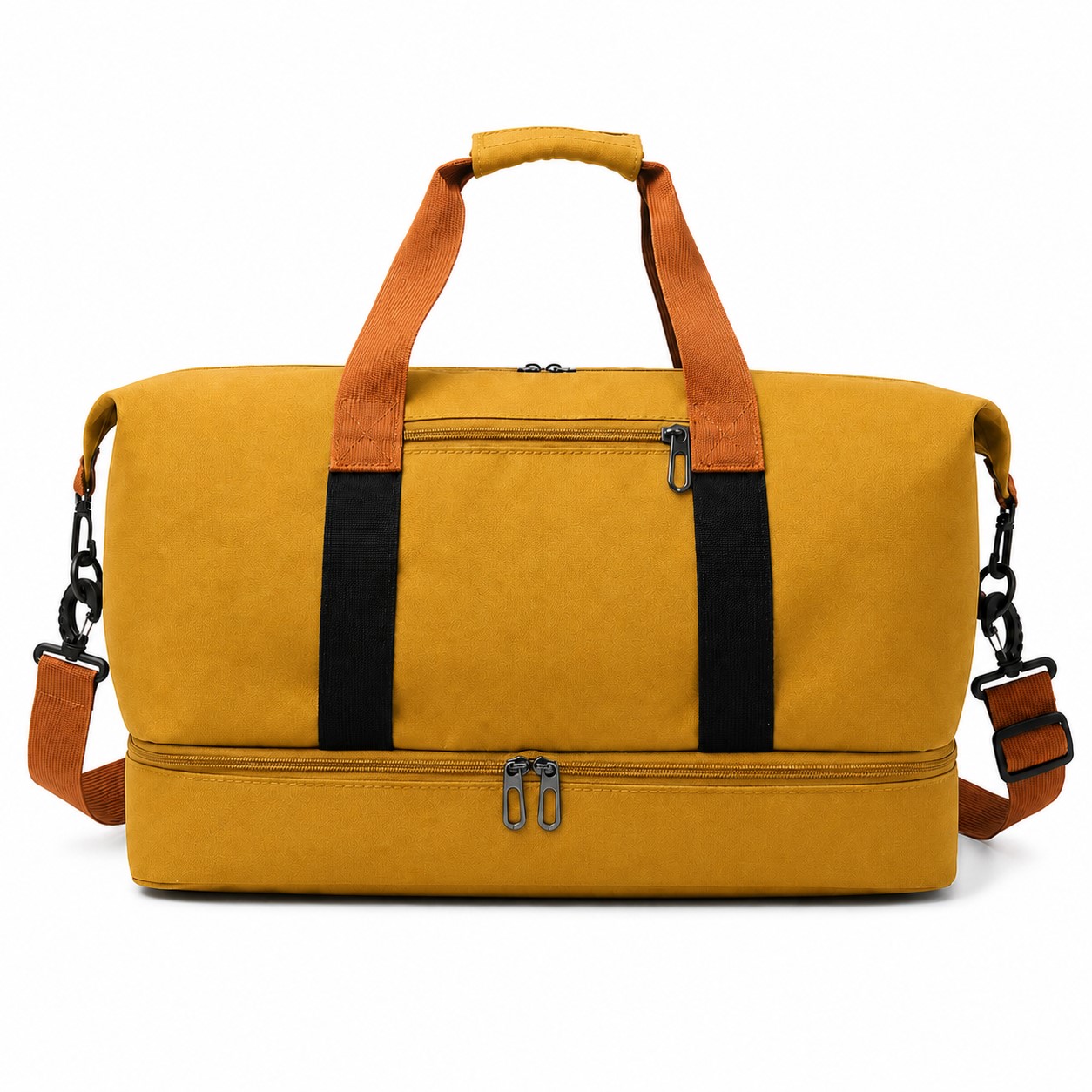 18.1-Inch Shoe Compartment Duffel Bag — Gold