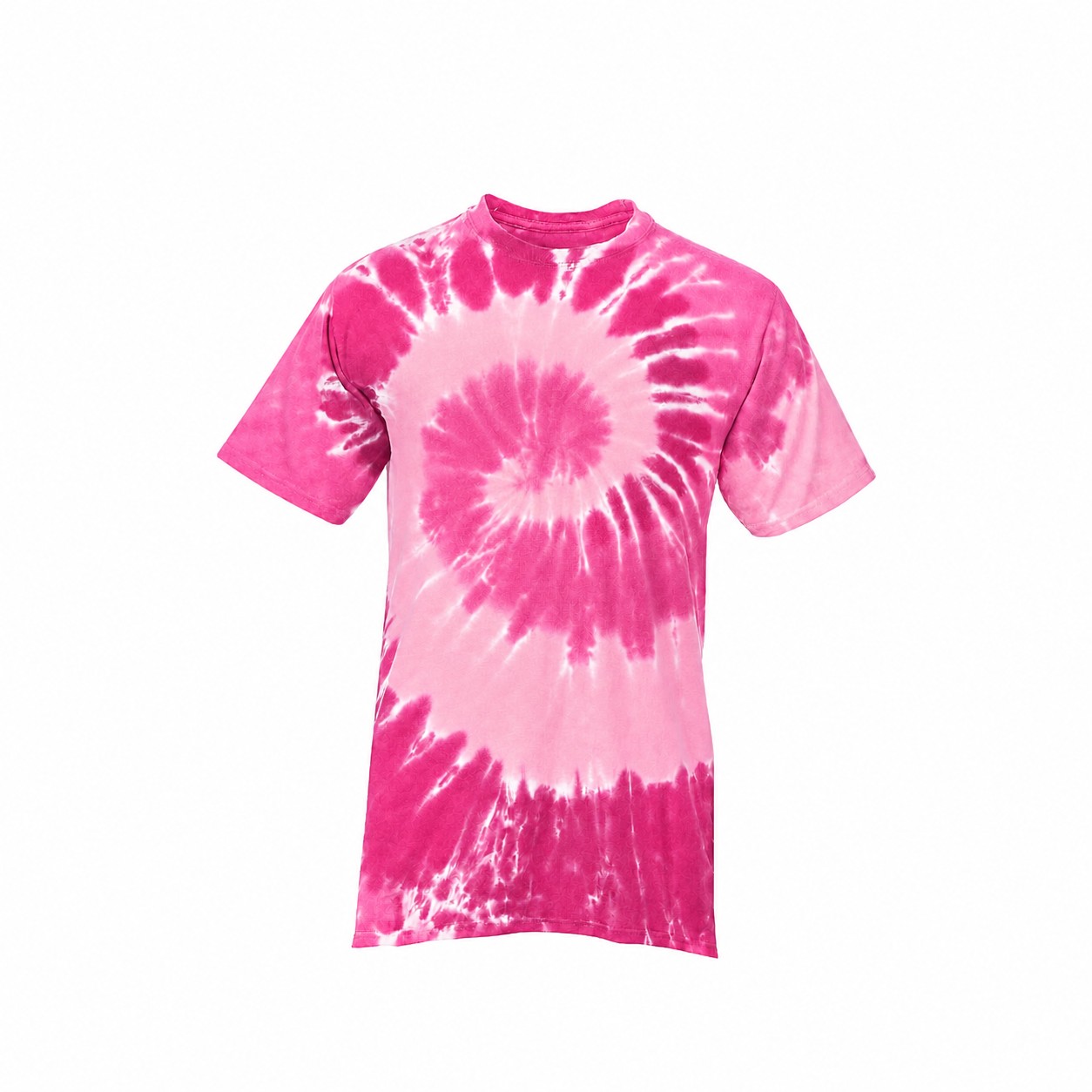 Cotton Tie Dye Crewneck Shirt — Pink