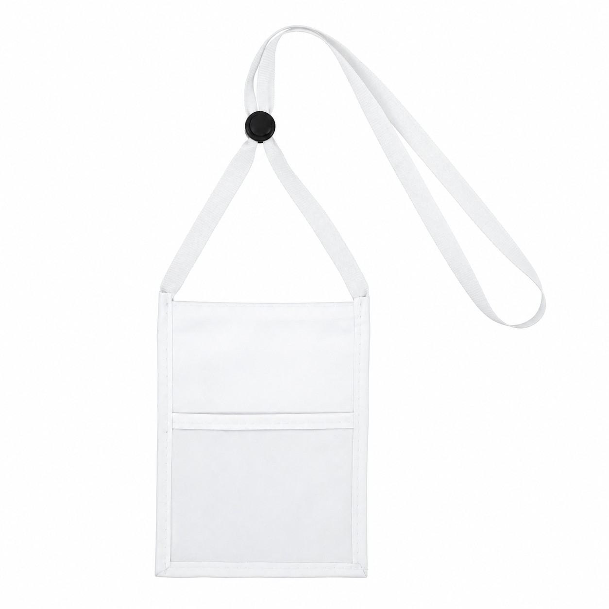 Adjustable Lanyard Badge Wallet — White