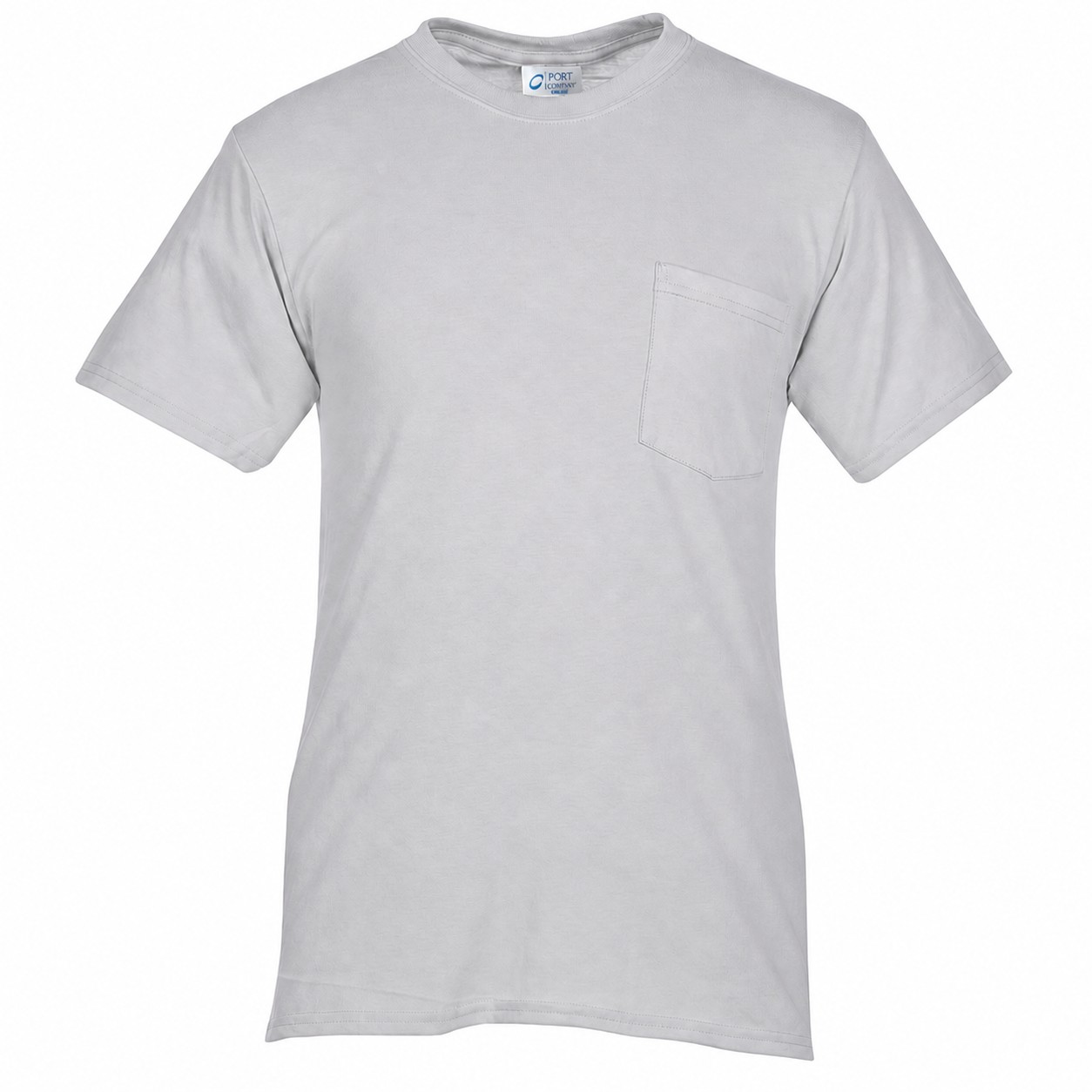 Pocket Cotton Polyester Tee — Silver