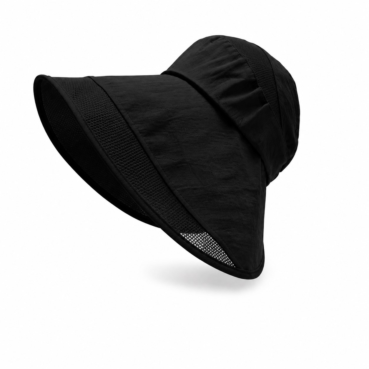 Polyester Half Top Shade Visor — Black