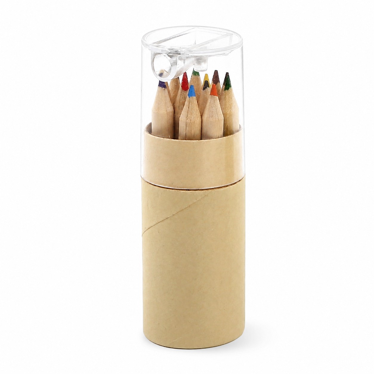 Wood Colored Pencil Tube Set — White