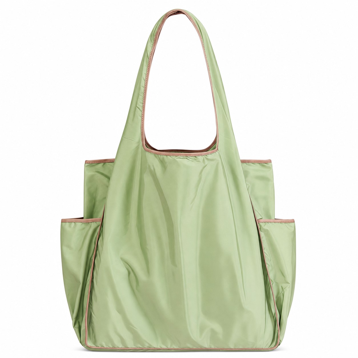 Foldable Polyester Shopping Tote With Side Pockets — view 2