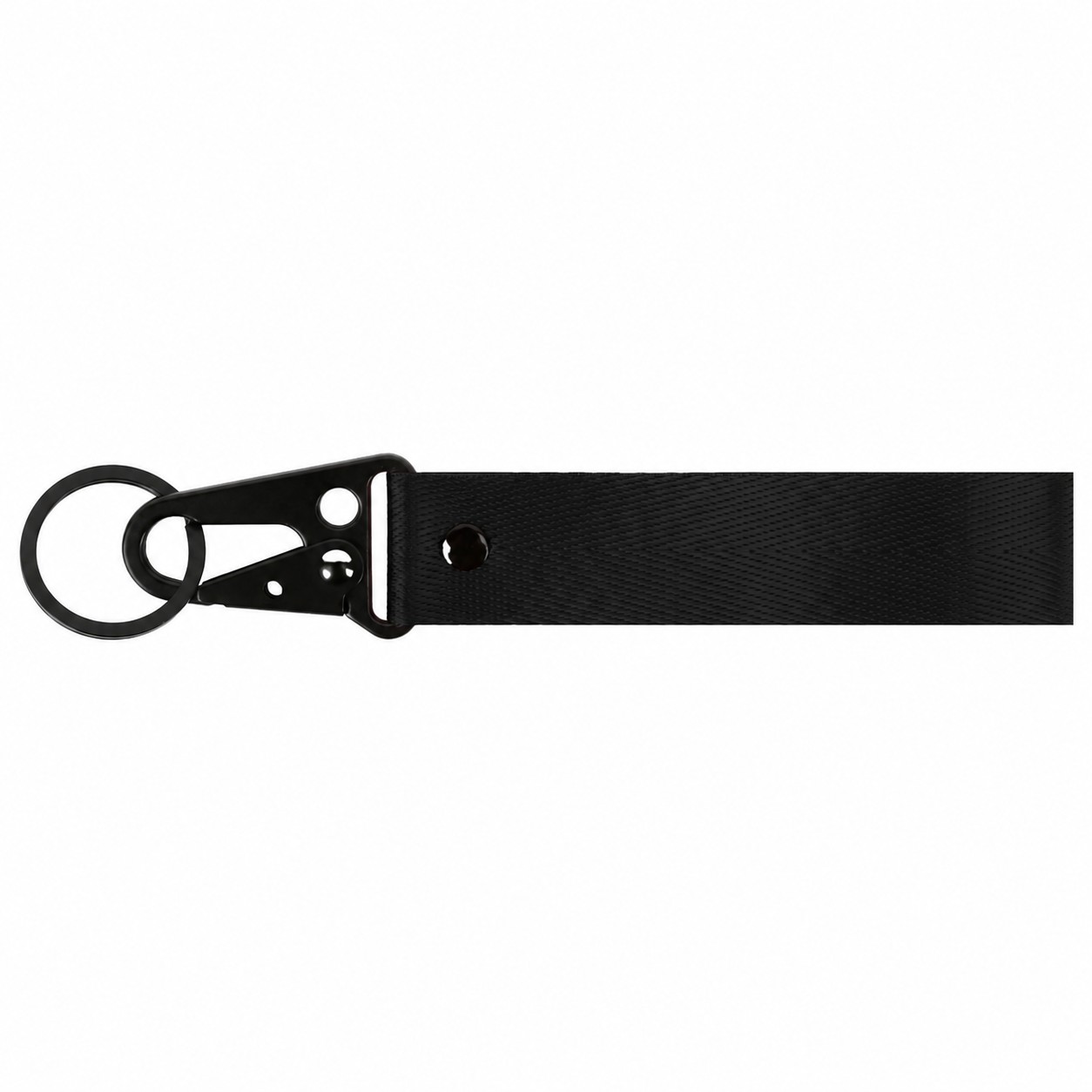 Wristlet Keychain With Black Buckle — Black