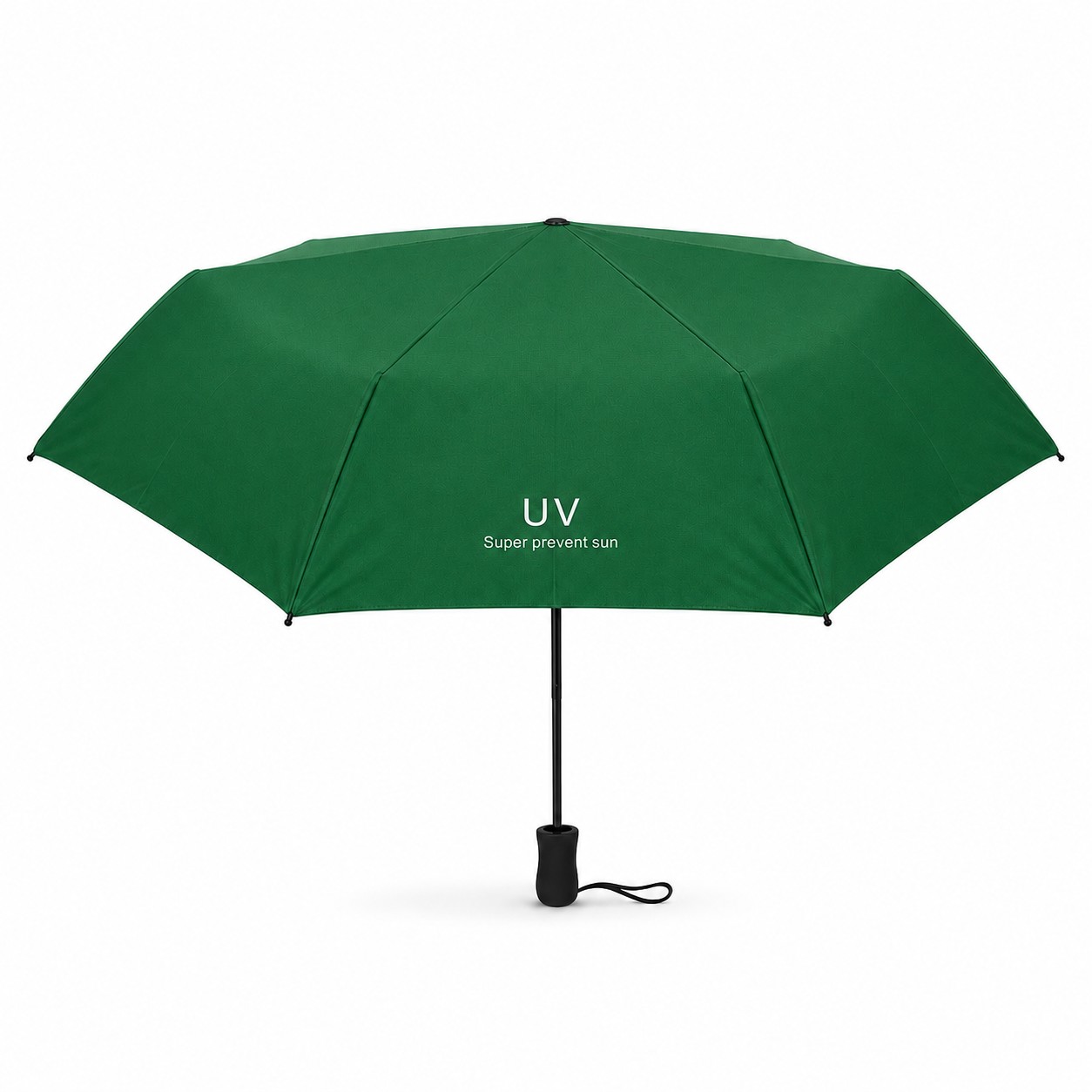 Foldable UV Umbrella With Wide Canopy — Green