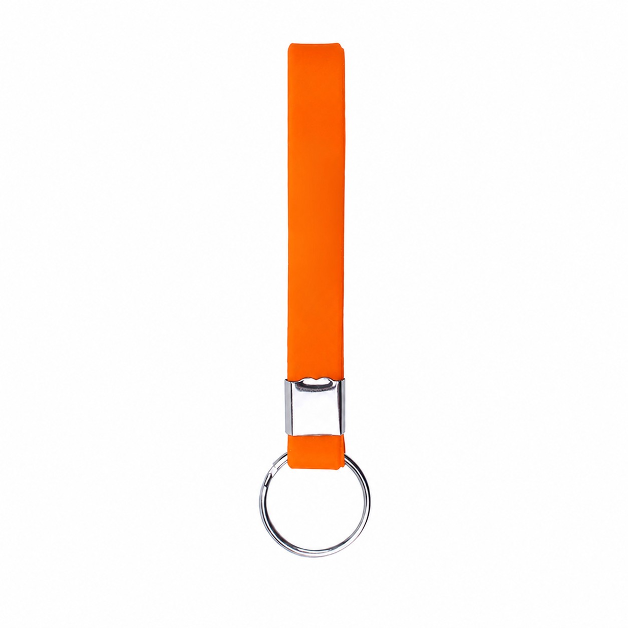 Silicone Wristband Key Ring — Orange