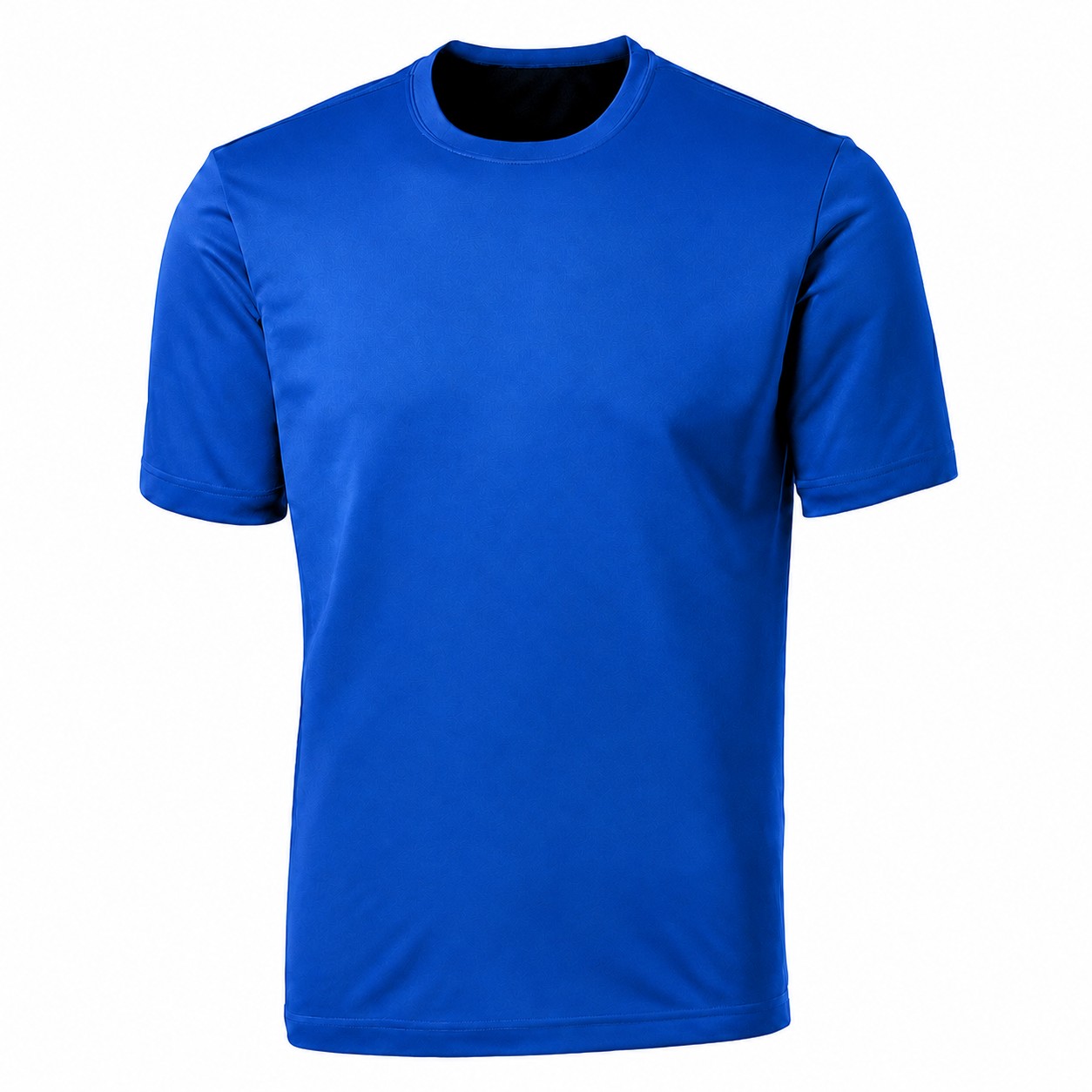 Men's Polyester Athletic Crewneck T-Shirt — Blue