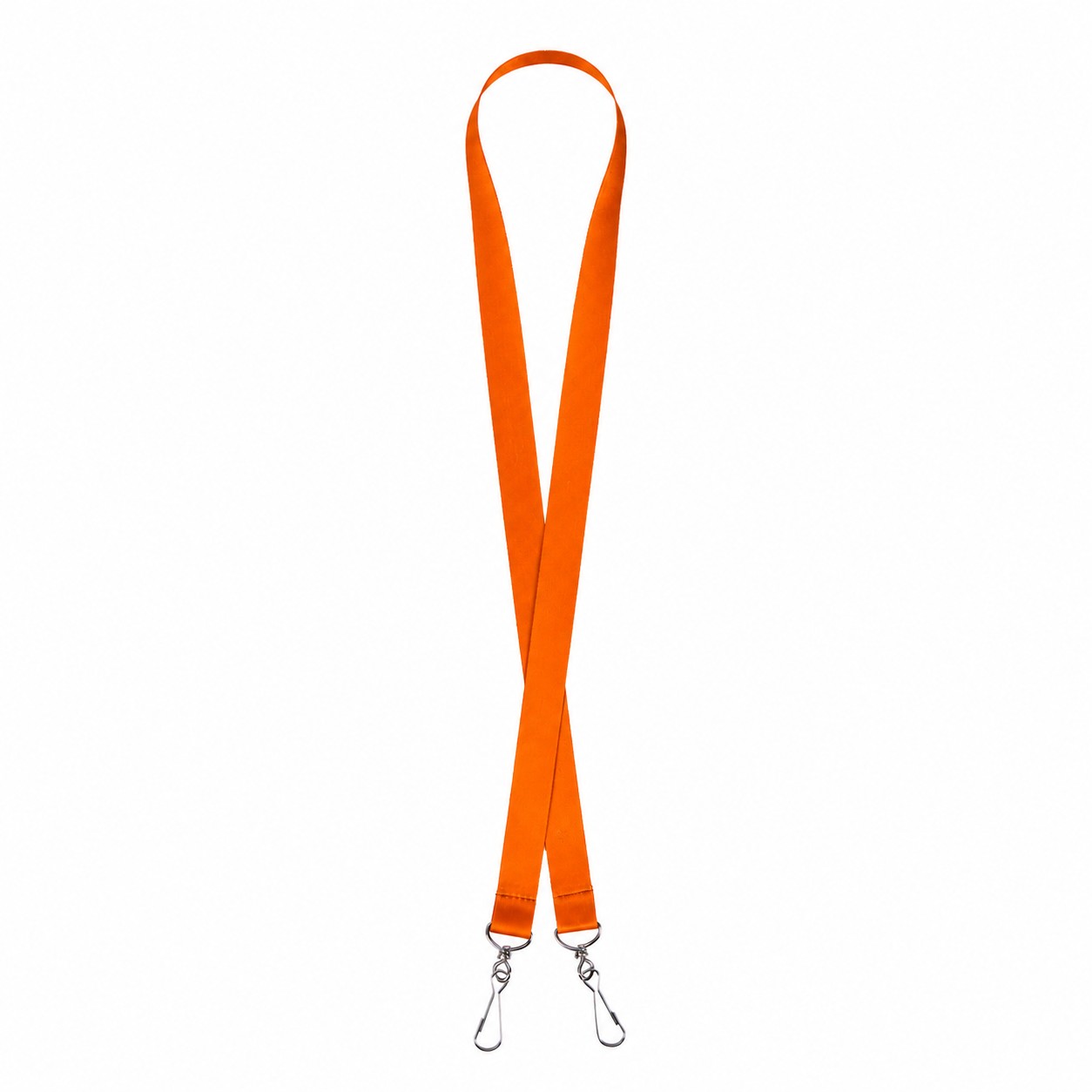 Open End Polyester Lanyard — Orange