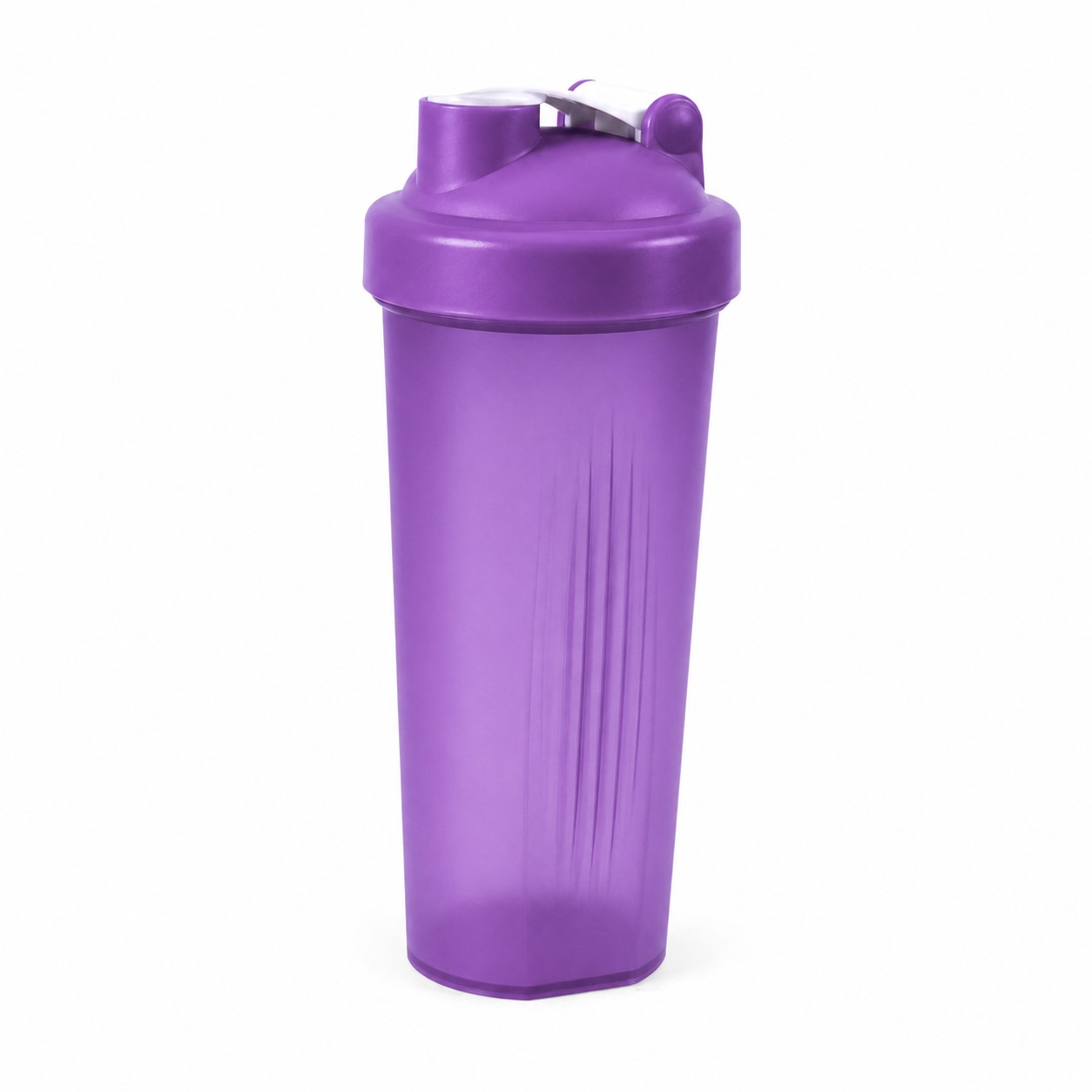 Plastic Workout Shaker Bottle — Purple