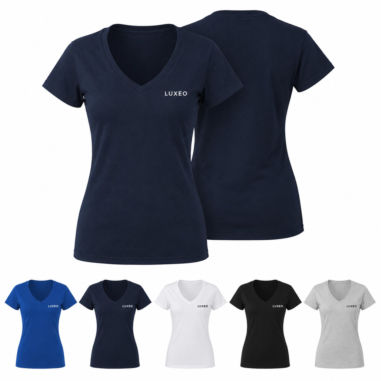 Ladies Soft Ringspun V Neck Tee