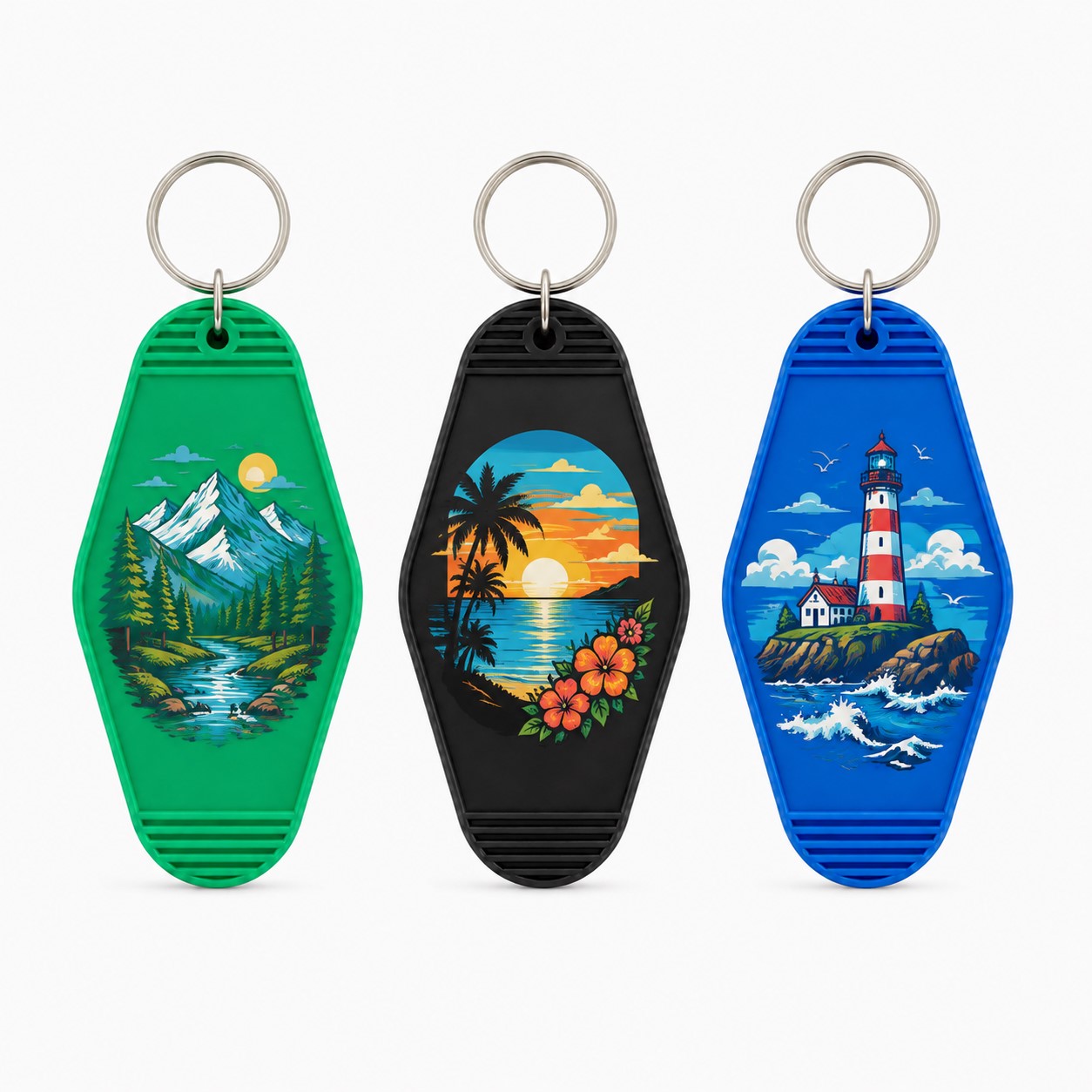 Rhombus Plastic Hotel Key Tag
