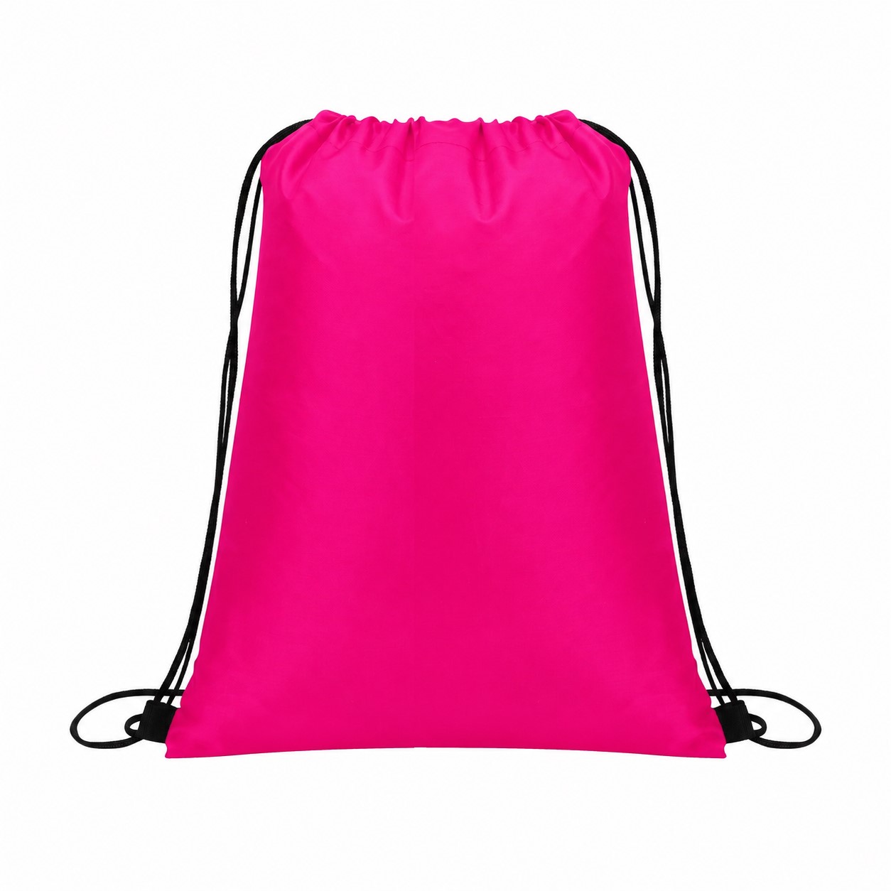 Drawcord Closure Drawstring Bag — Fuchsia Pink