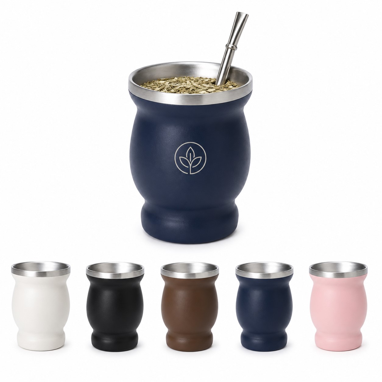 Stainless Steel 8 Oz Mate Cup With Straw