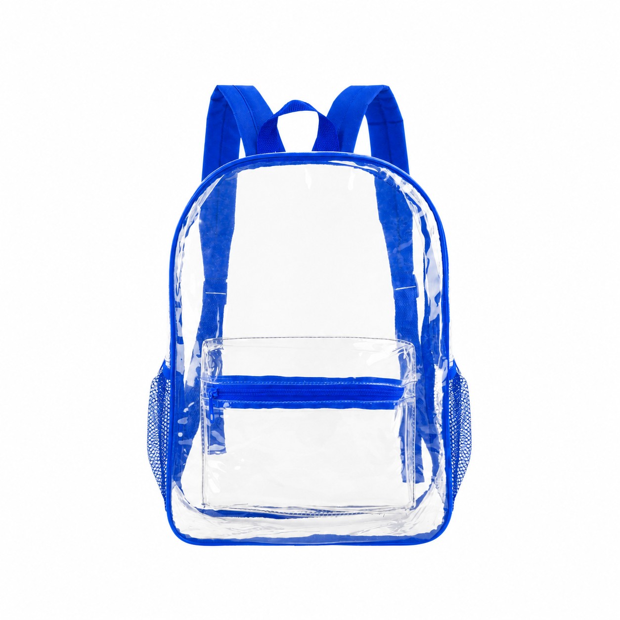 PVC Zippered Storage Backpack — Royal Blue