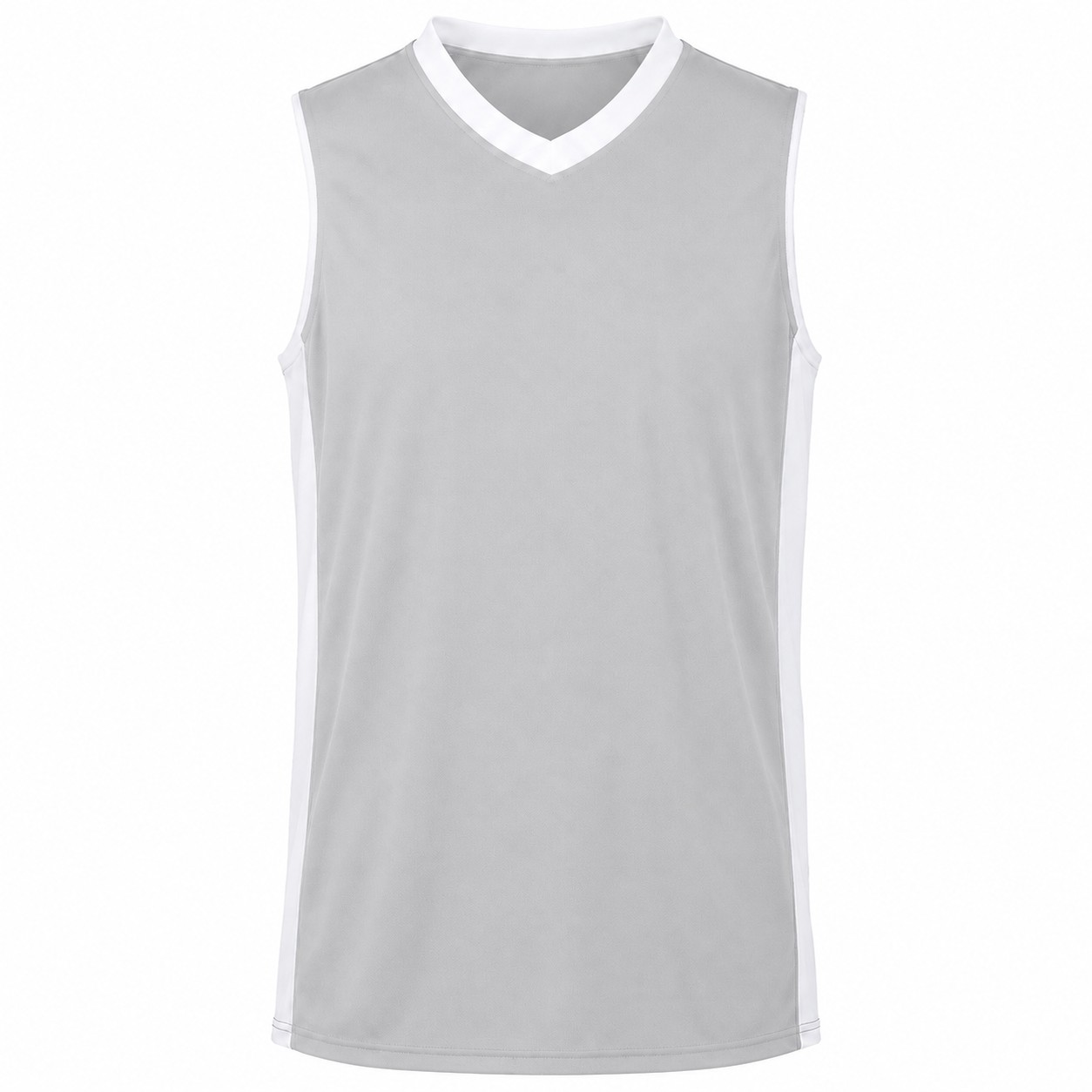 Men's Polyester Basketball Jersey — Silver
