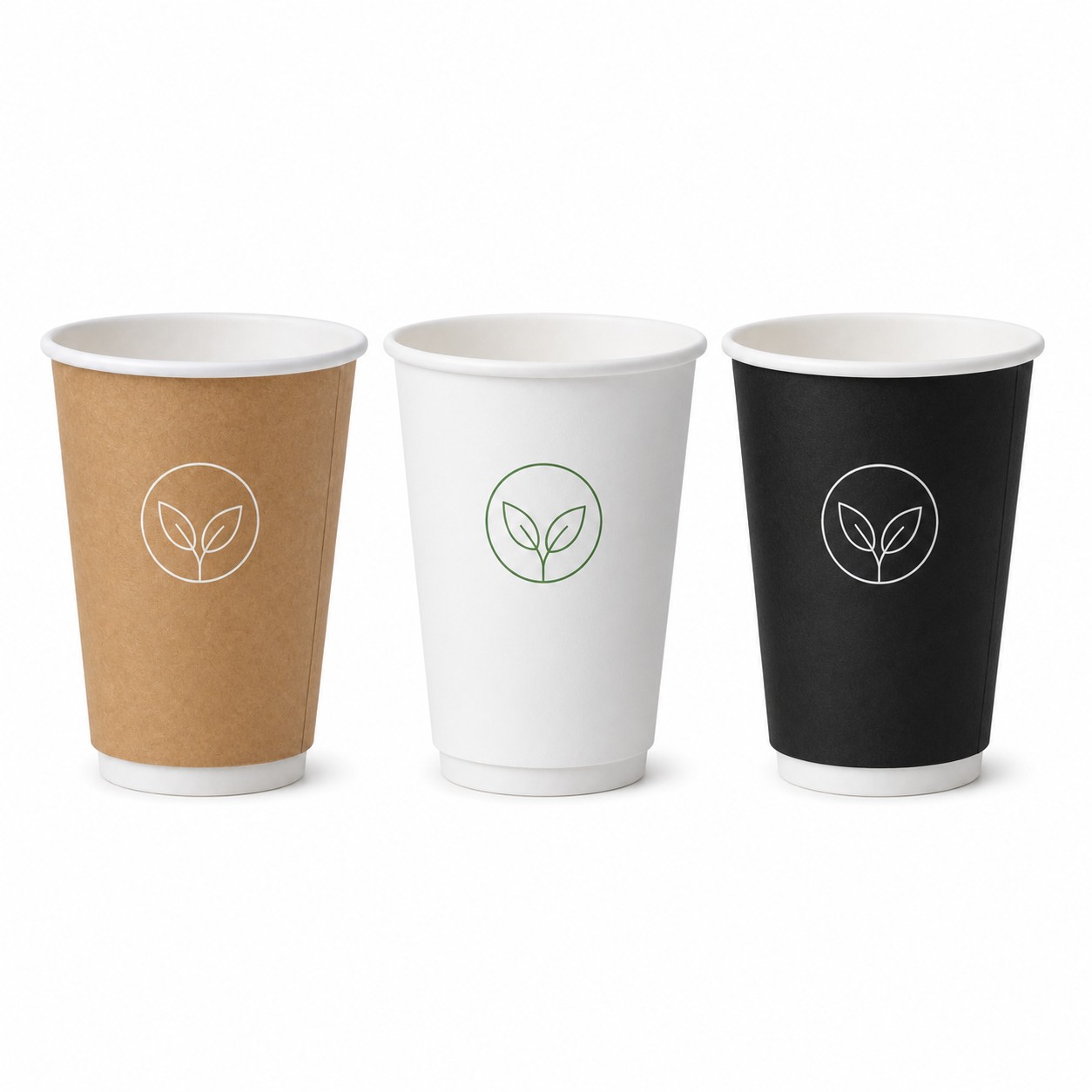 8 Oz Lidded Double Wall Paper Cup