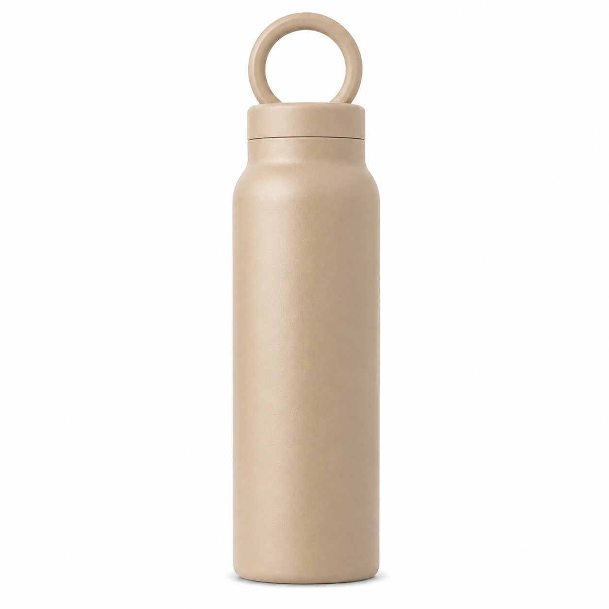 Magnetic Lid Insulated Water Bottle — Tan Beige