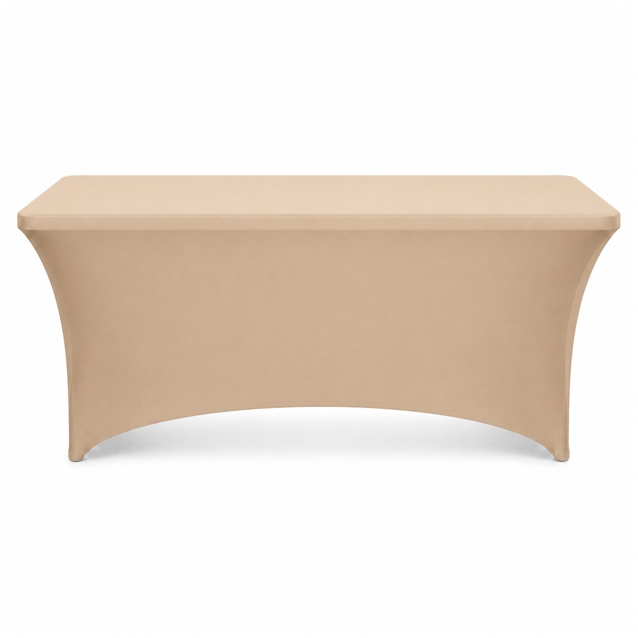 Four Foot Stretch Fitted Table Cover — Tan Beige