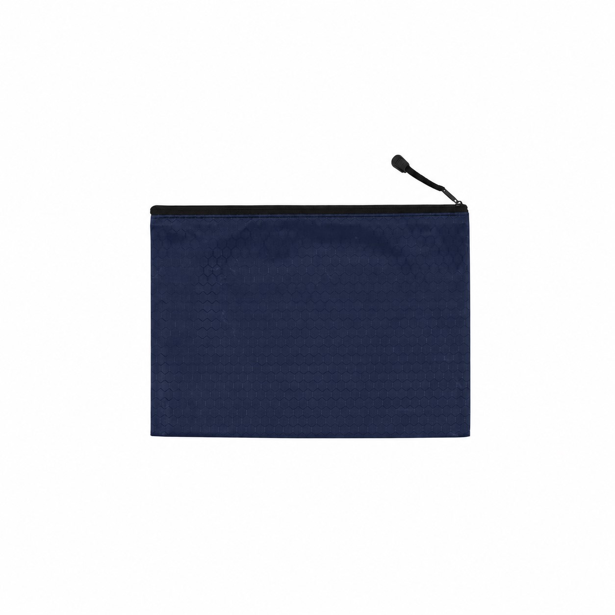 Canvas Zippered Travel Pouch — Navy Blue