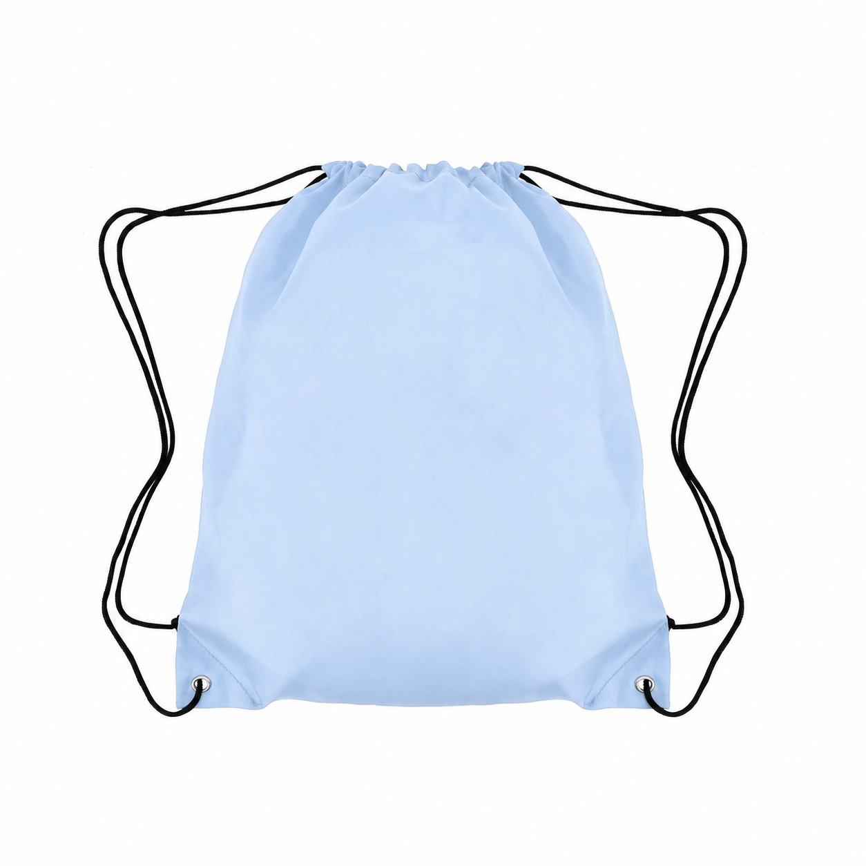 Drawcord Closure 210D Polyester Drawstring Bag — Baby Blue