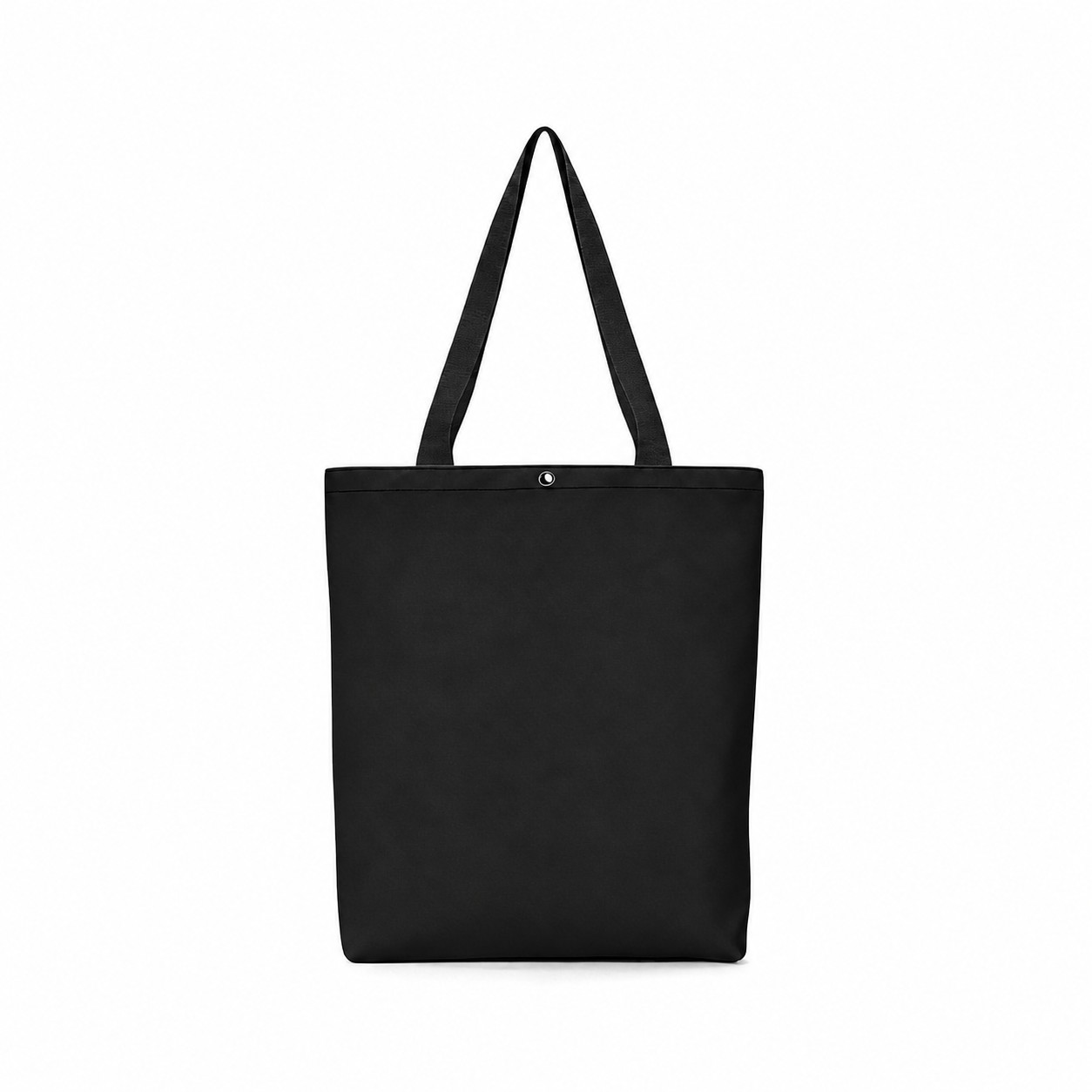 600D Polyester Gusseted Tote Bag — Black