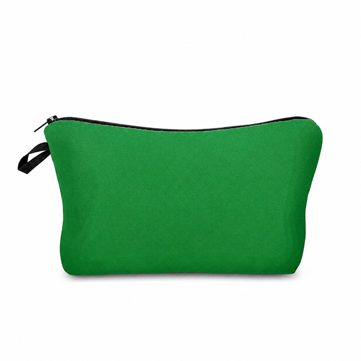 Polyester Cosmetic Travel Zipper Pouch — Green