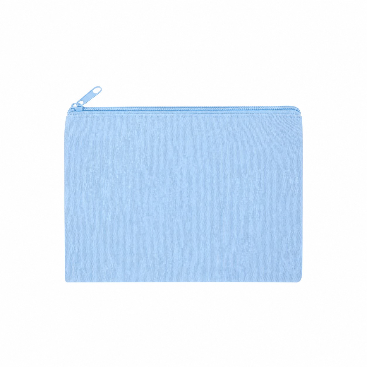 Cotton Solid Travel Pouch — Light Blue