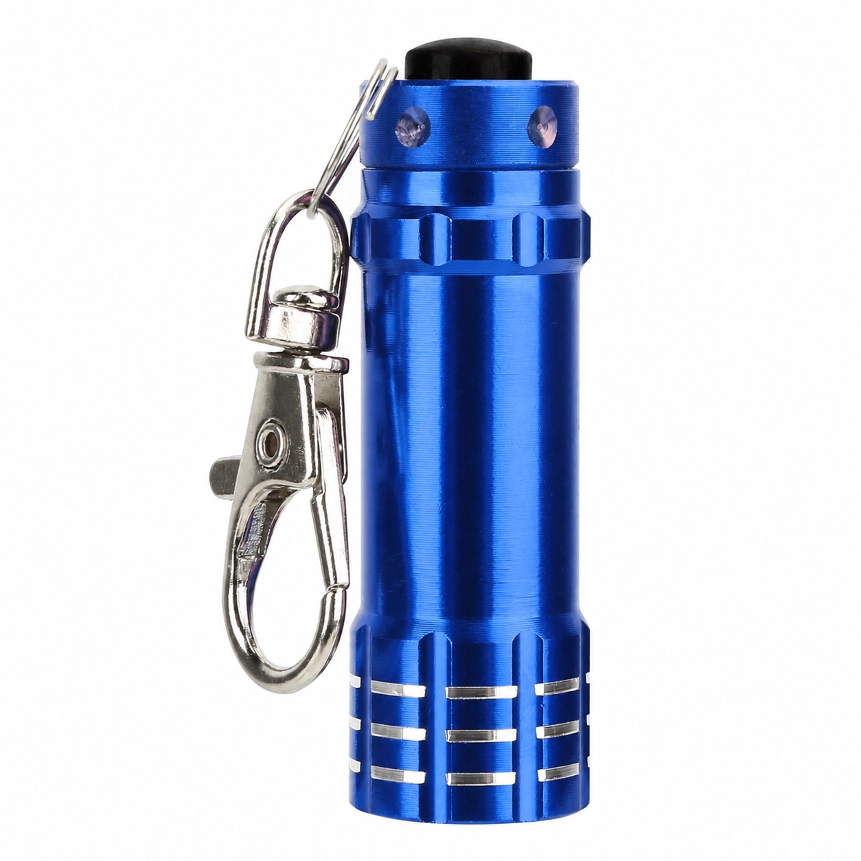 Mini Aluminum Keychain Flashlight — Blue