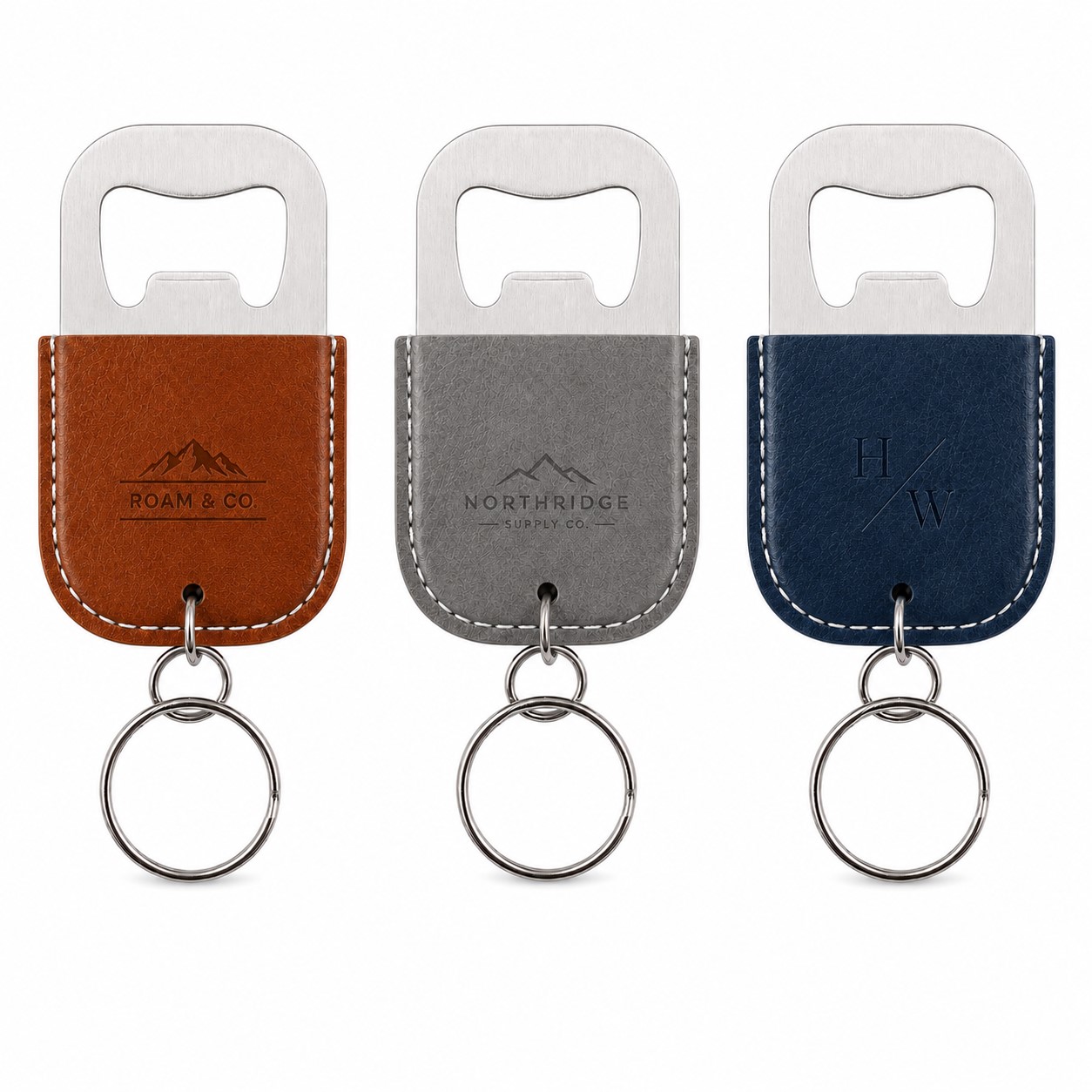 Stainless Steel Bottle Opener With PU Case