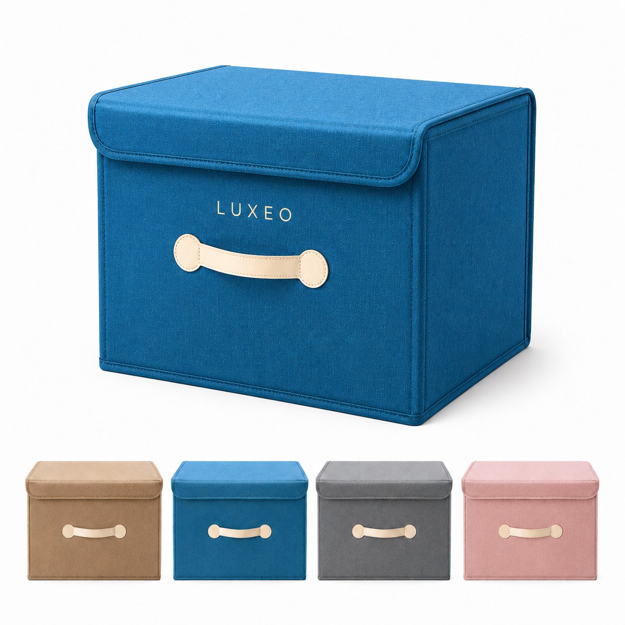 Lidded Foldable Fabric Storage Bin