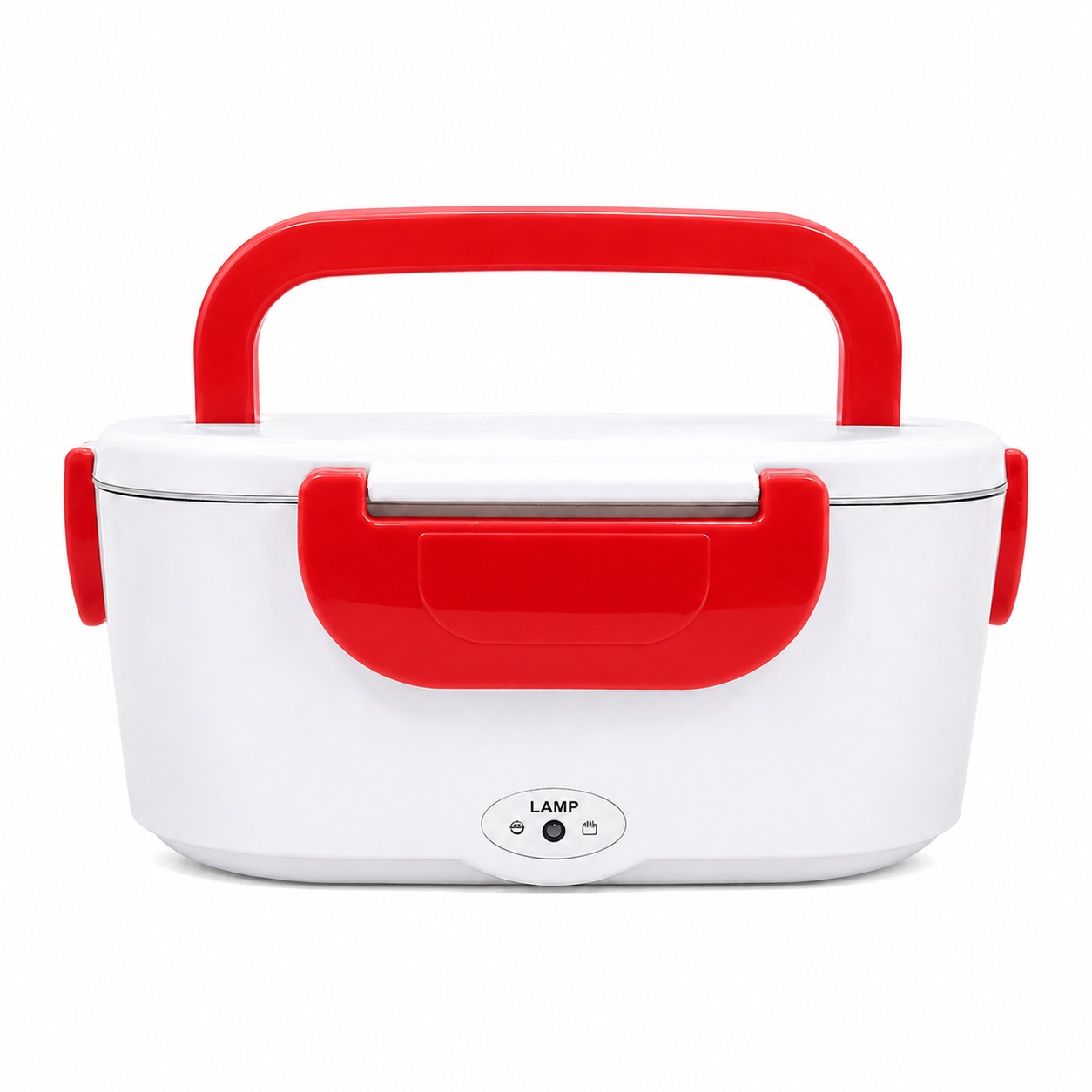 Electric Stainless Lunch Box Warmer — Red