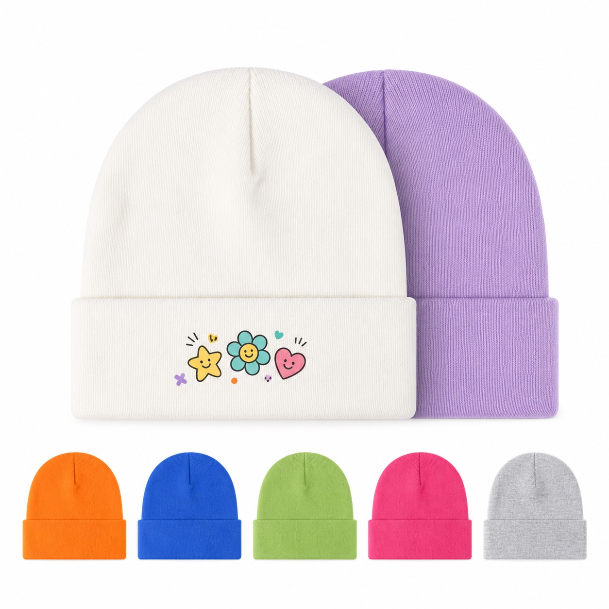 Front Embroidered Acrylic Cuff Beanie