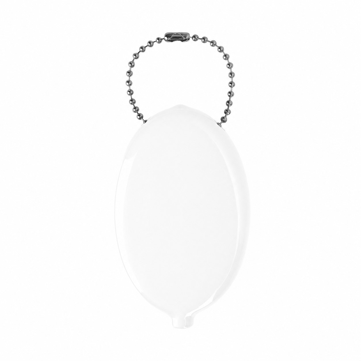 PVC Oval Coin Key Pouch — White