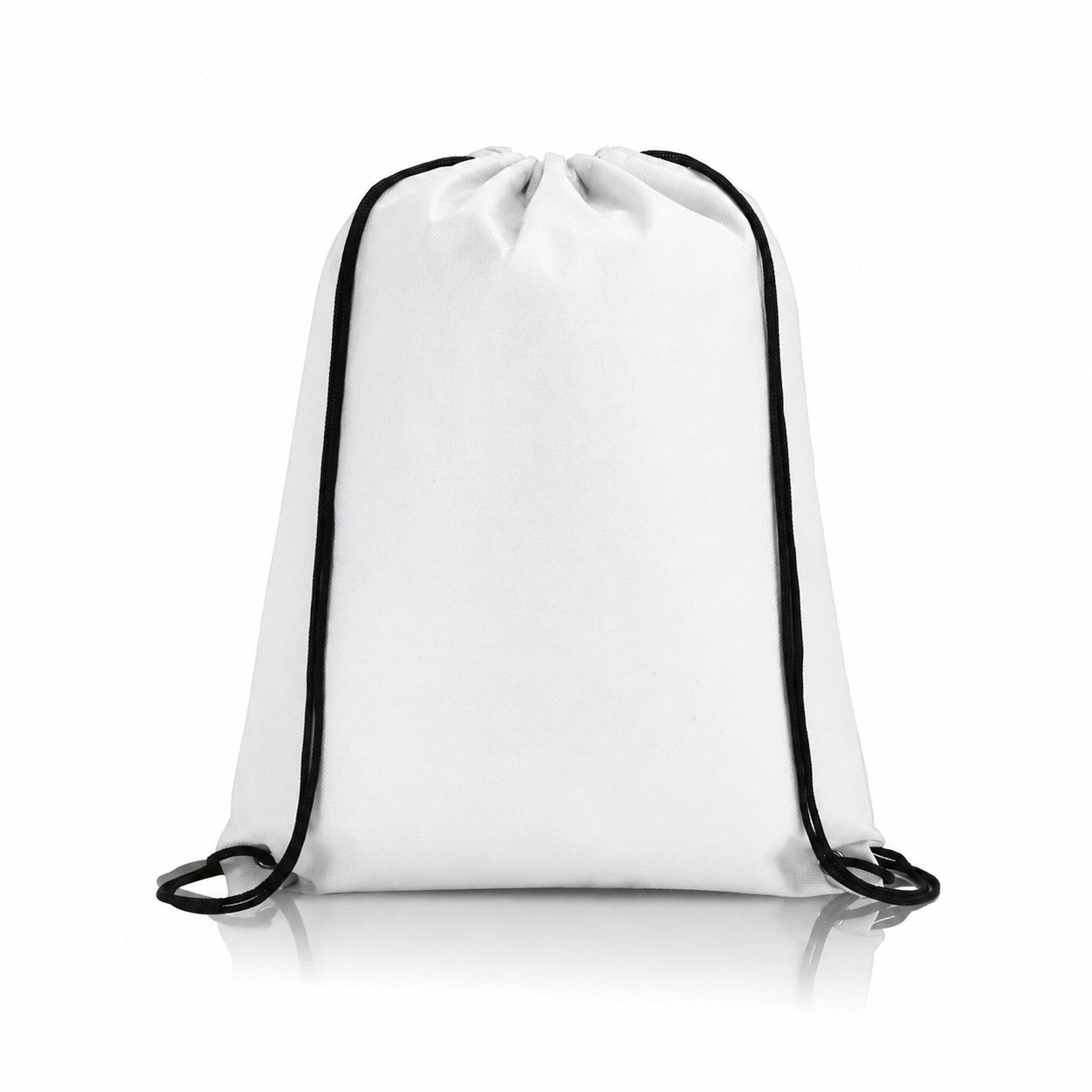 80GSM Non-Woven Drawstring Bag — White