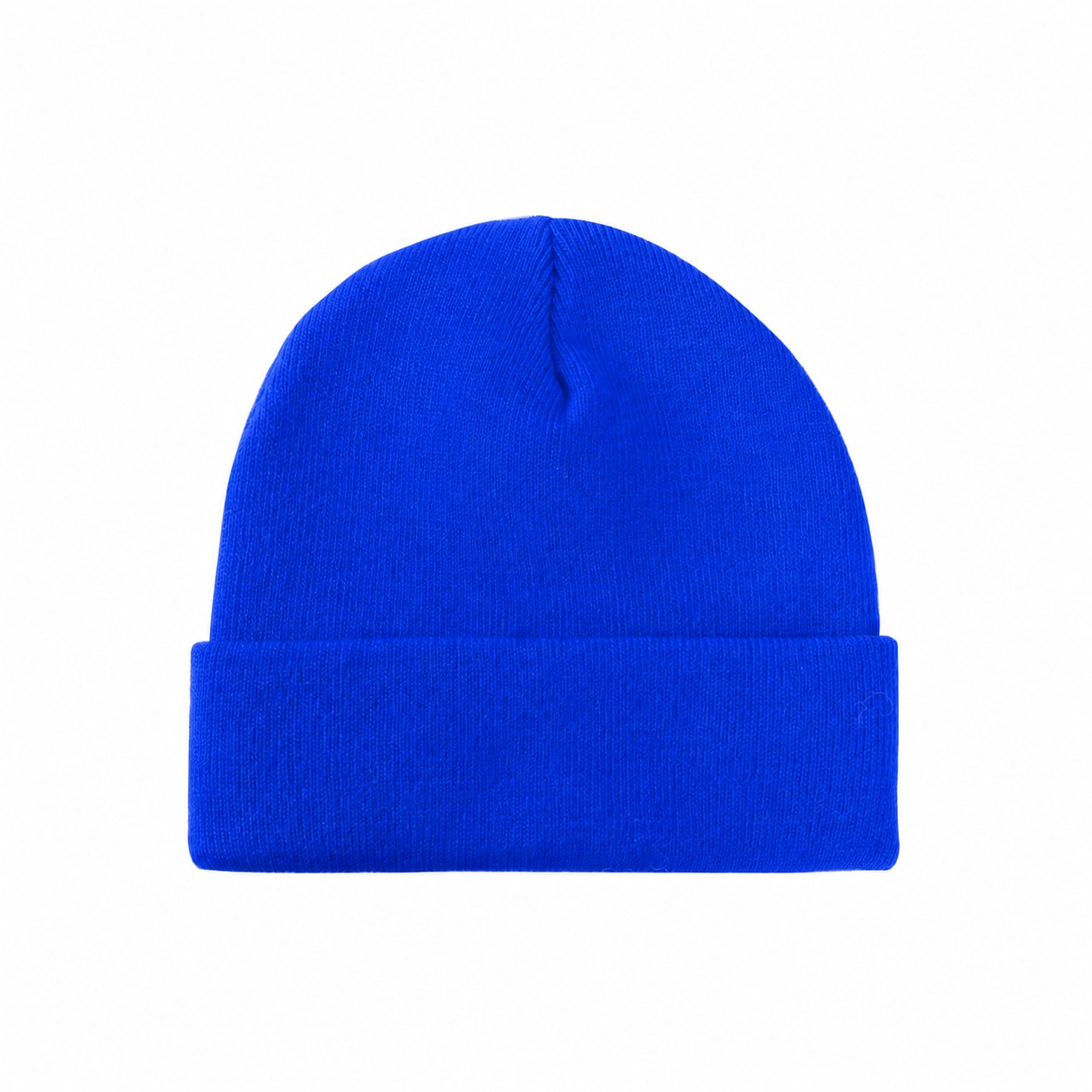 8.5-Inch Cuffed Acrylic Knit Beanie — Royal Blue