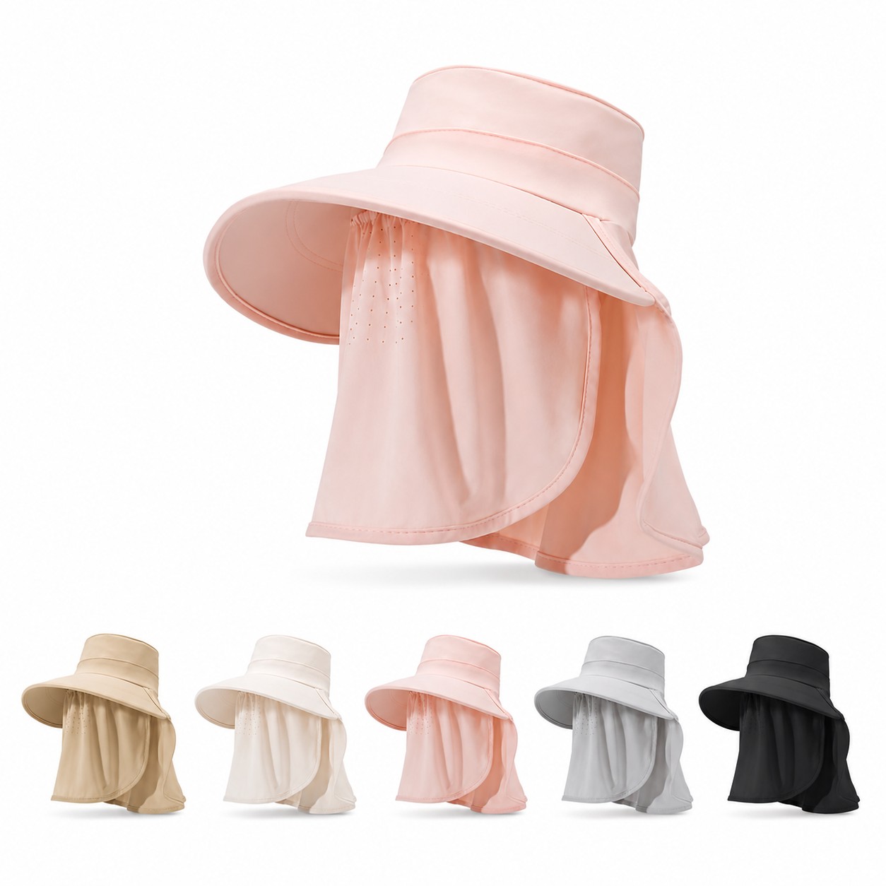 Polyester Face Drape Sun Hat