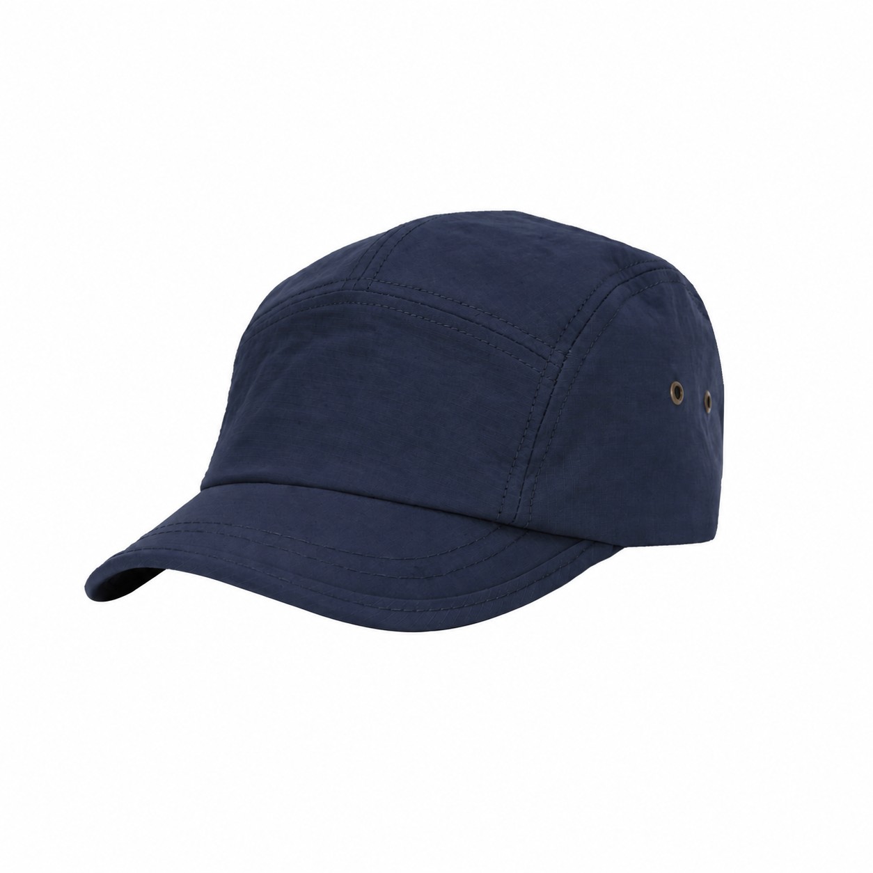5 Panel Flat Bill Performance Cap — Navy Blue