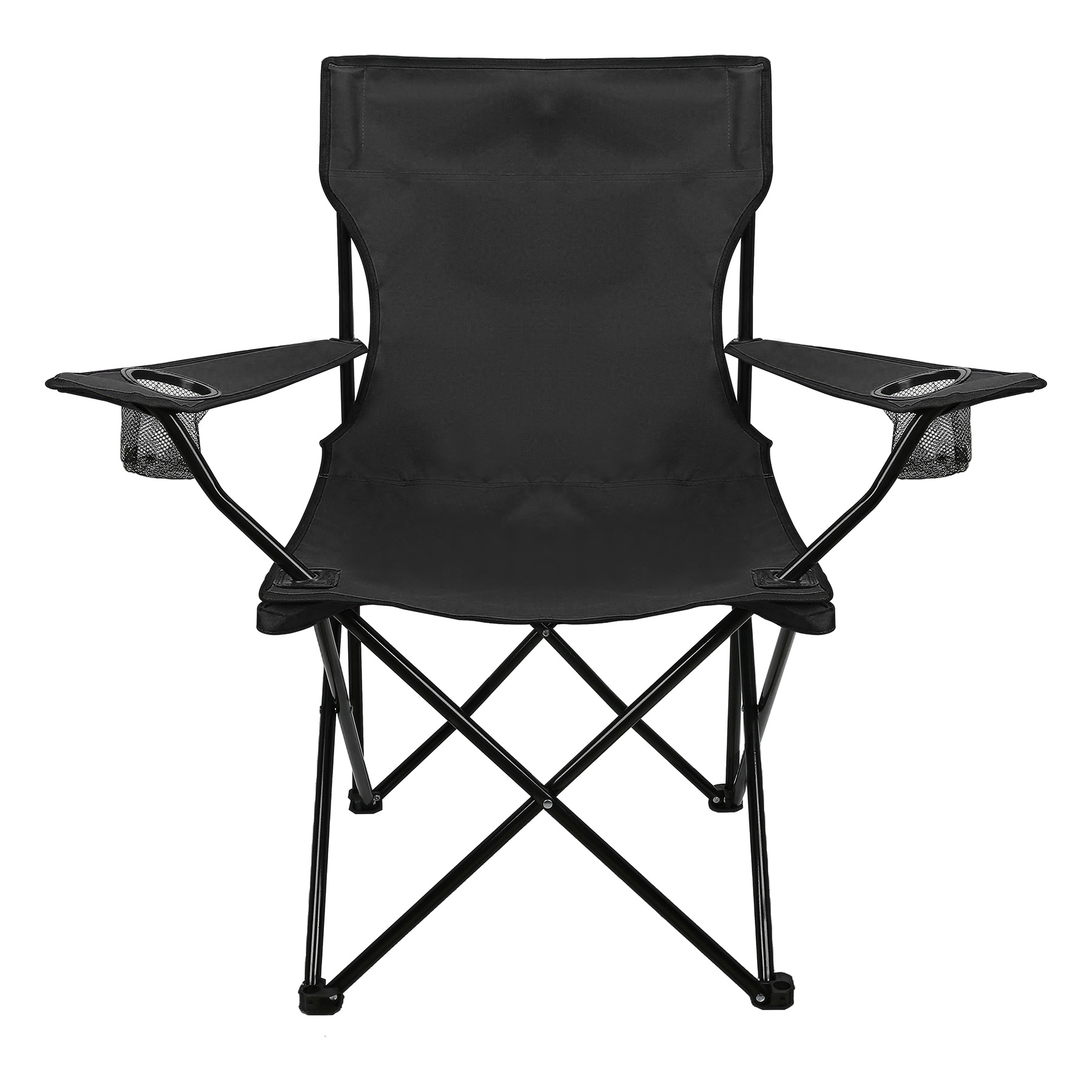 Padded Folding Chair With Cup Holders — view 2