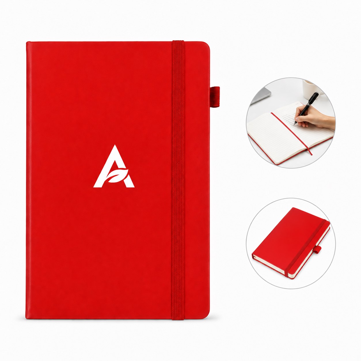 Elastic Band Paper Notebook With Pen Loop