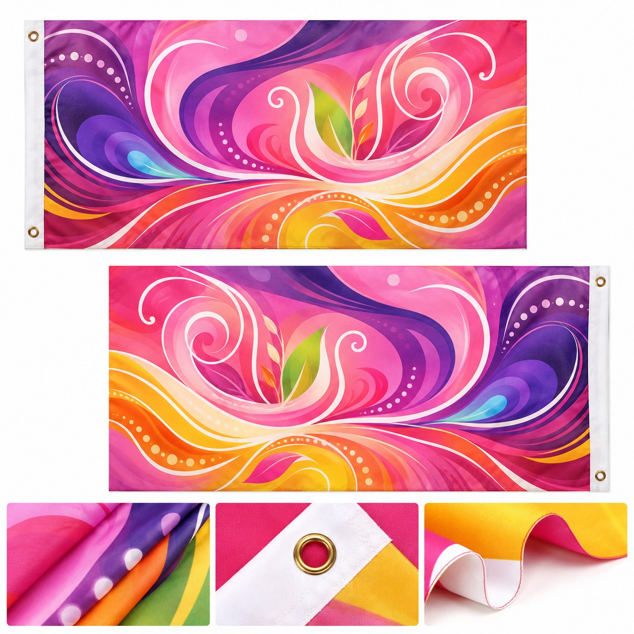 3' Double Sided Polyester Flag